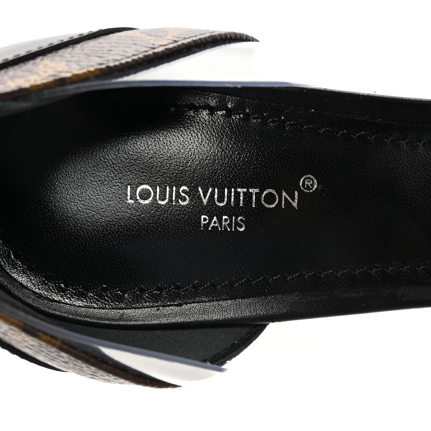 Monogram PVC Call Back Pumps 36.5 Black