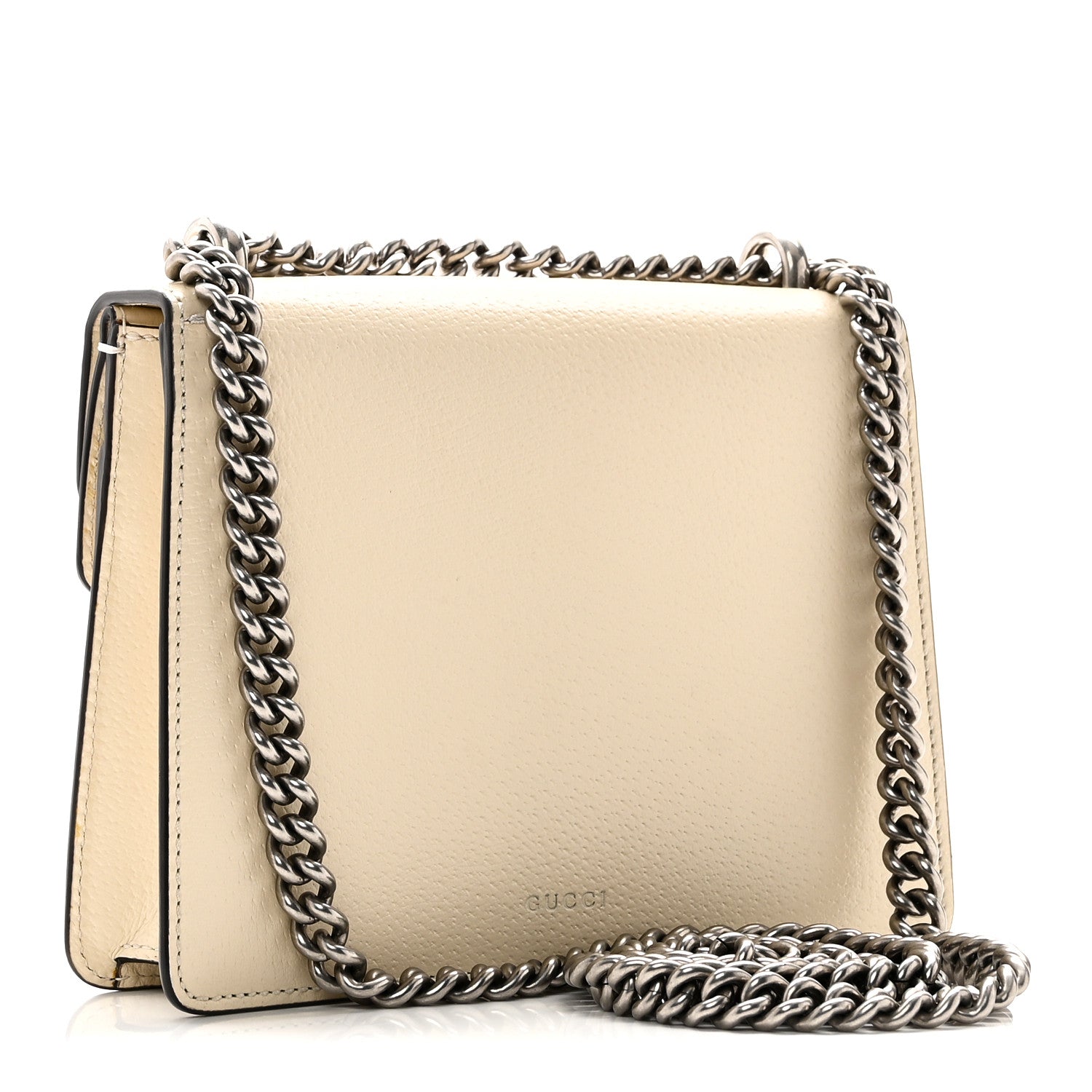 Textured Calfskin Crystal Mini Dionysus Shoulder Bag Mystic White
