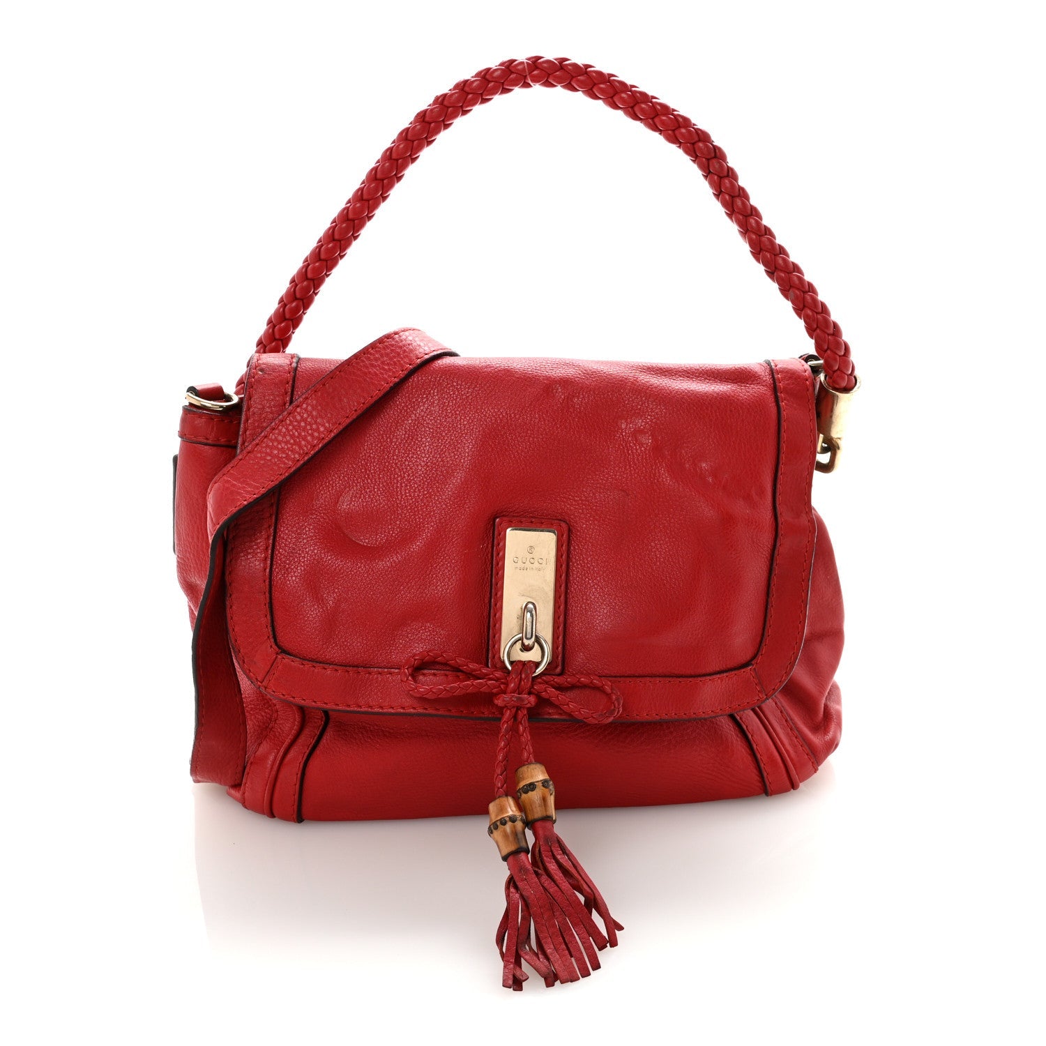 Cellarius Calfskin Medium Bella Flap Bag Vulcanic Red