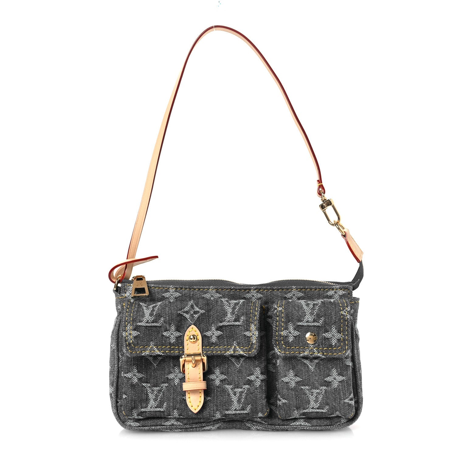 Monogram Pochette Accessories Cargo  Blue Denim