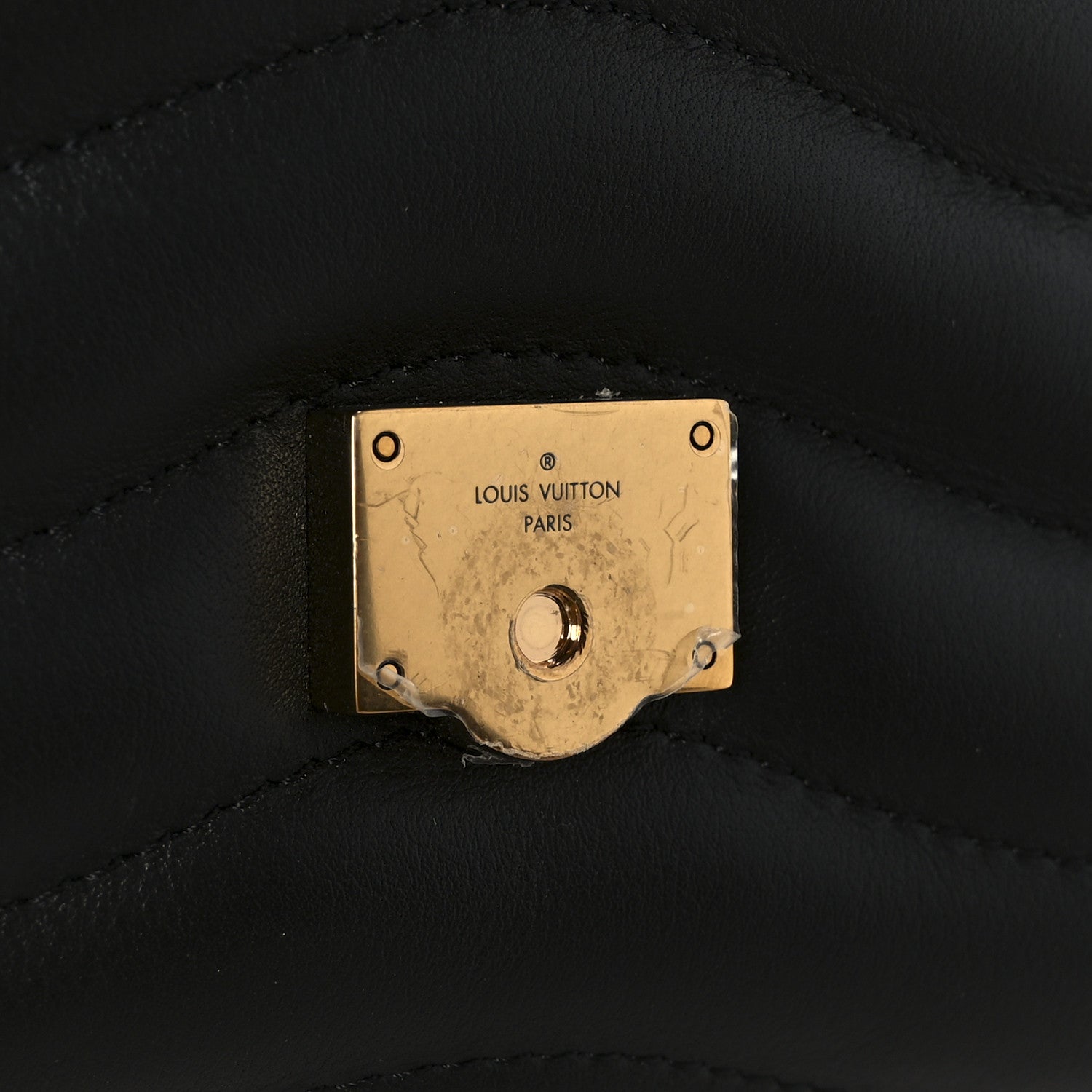 Calfskin LV New Wave Chain Bag Black