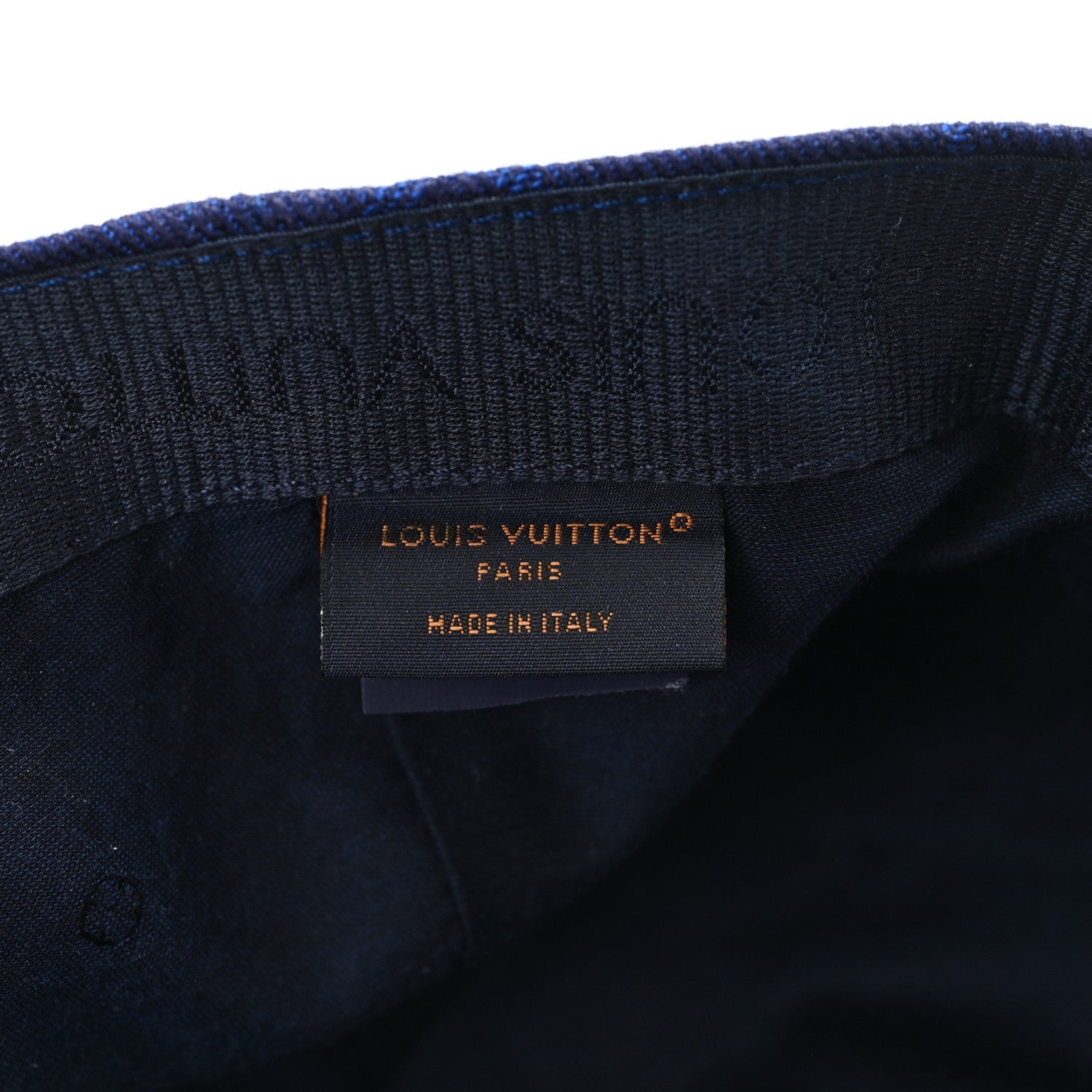Cotton Monogram Essential Cap M Blue