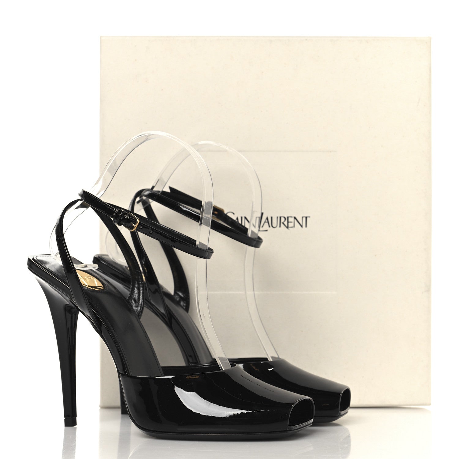 Patent Calfskin La Scandale 110 Sandals 38 Black