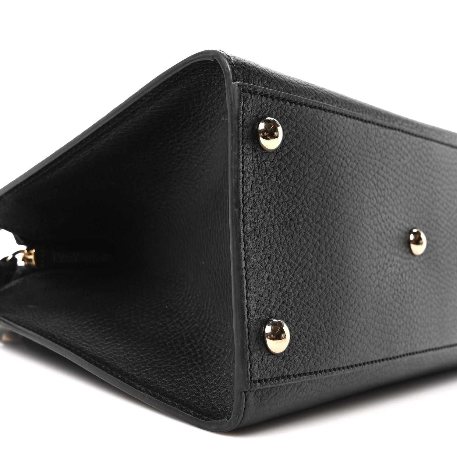 Dollar Calfskin Medium Soho Top Handle Satchel Black