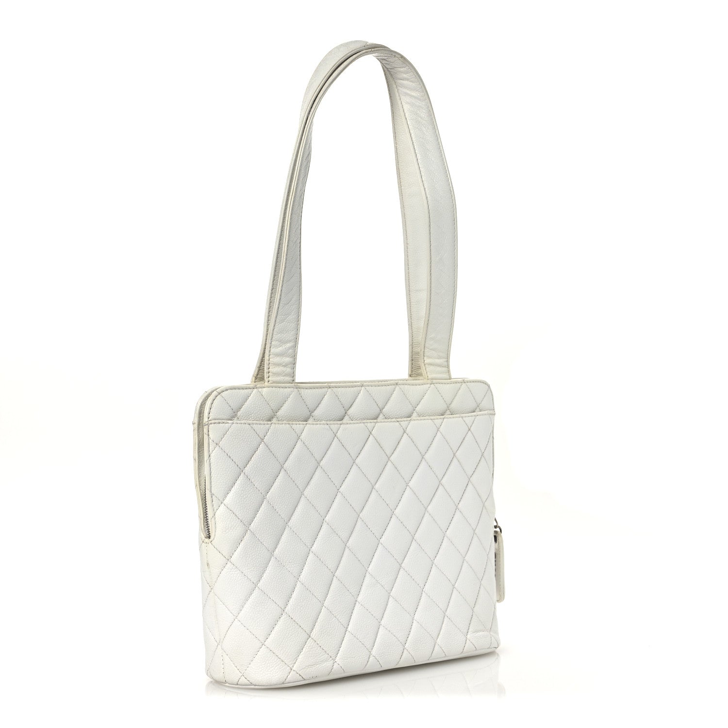Caviar Quilted Shoulder Bag White