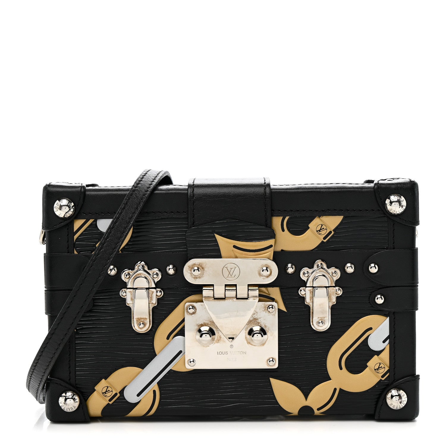 Epi Chain Flower Petite Malle Black