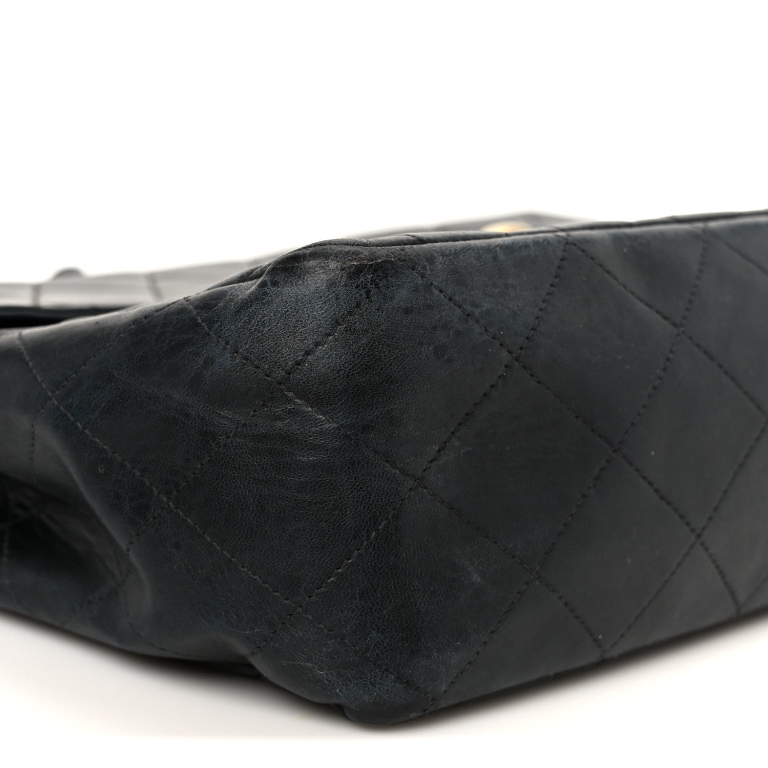 Lambskin Quilted XL Jumbo Single Flap Black