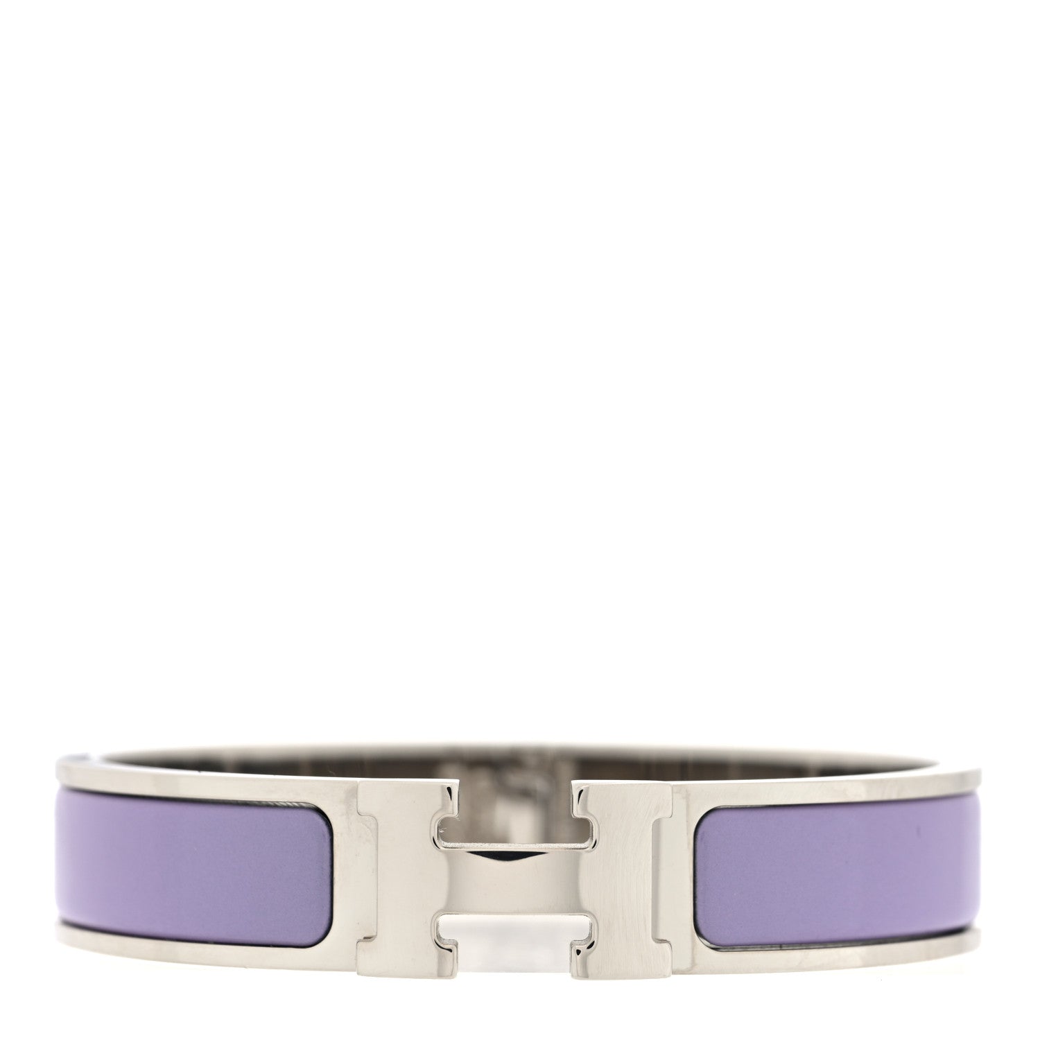 Enamel Narrow Clic Clac H Bracelet PM Parme