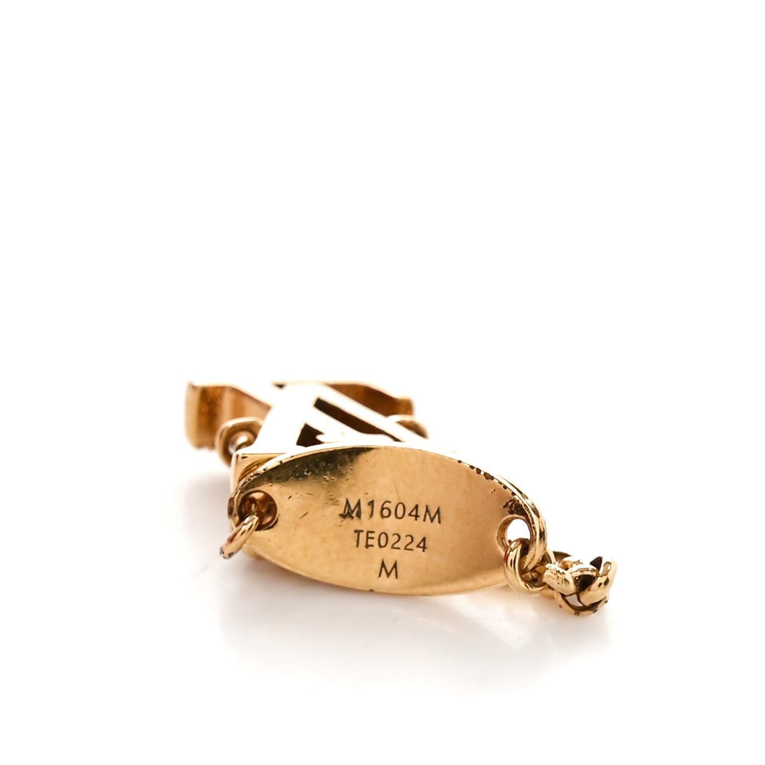 Metal Crystal Lady LV Ring Set M Gold