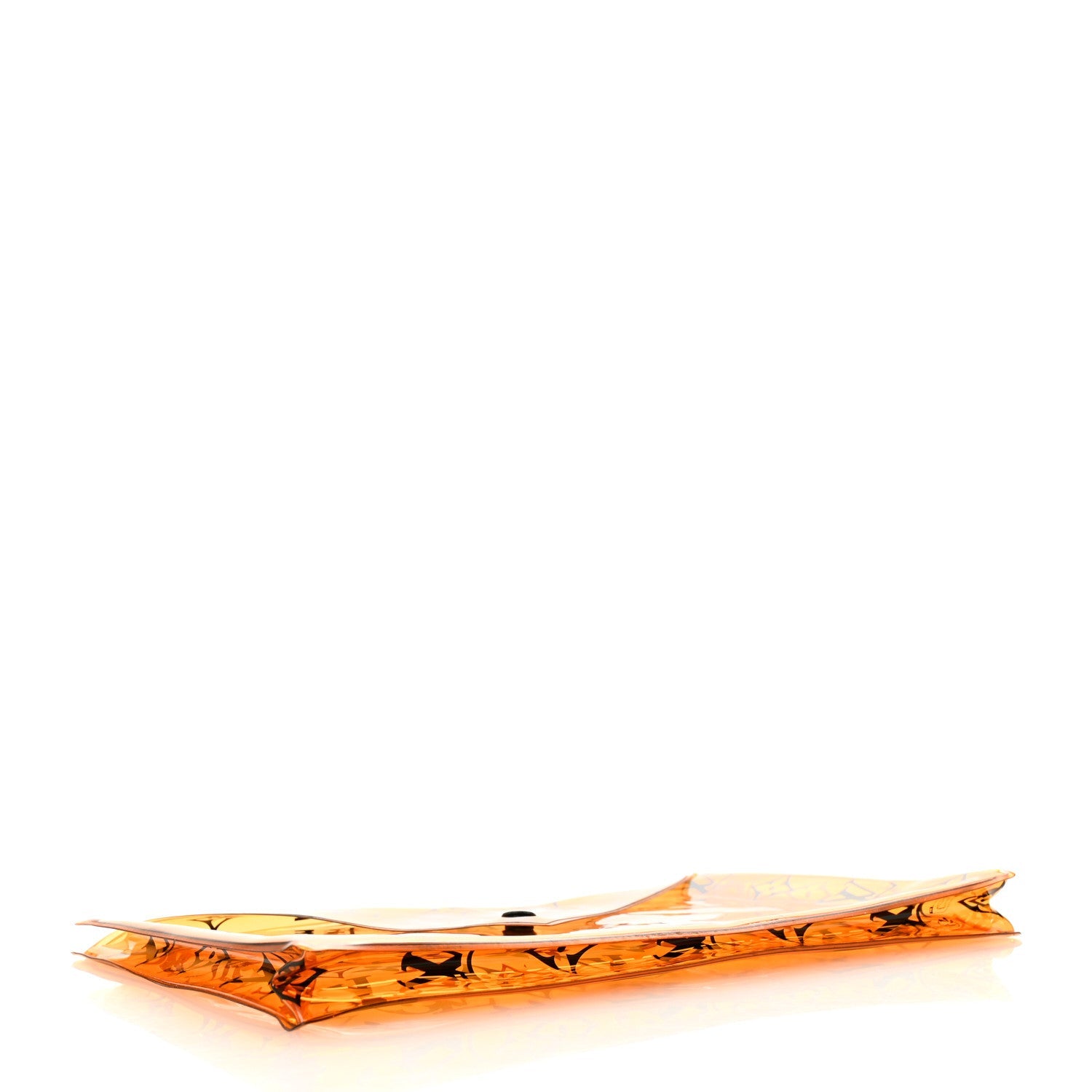 PVC Monogram Printed Envelope Pouch Orange