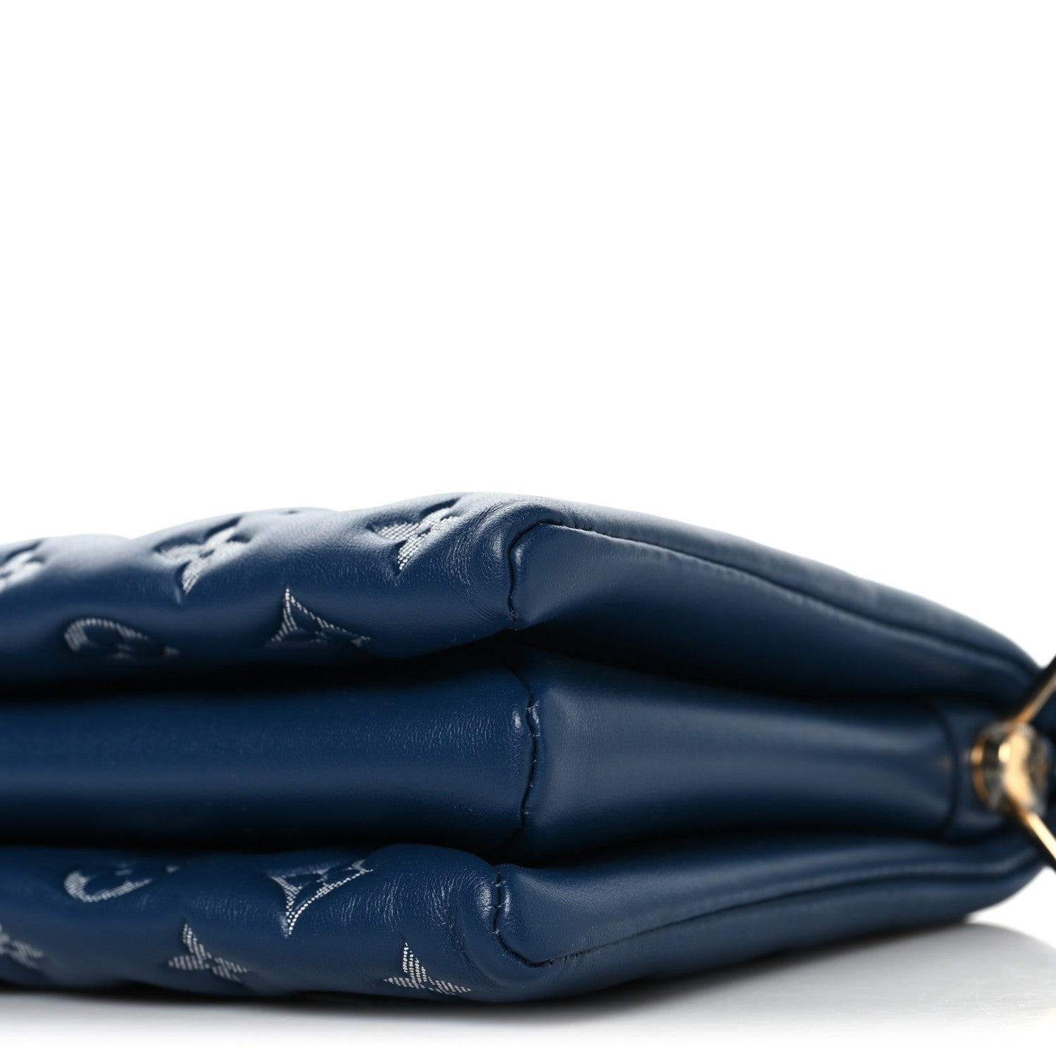 Lambskin Embossed Monogram Coussin PM Denim Blue