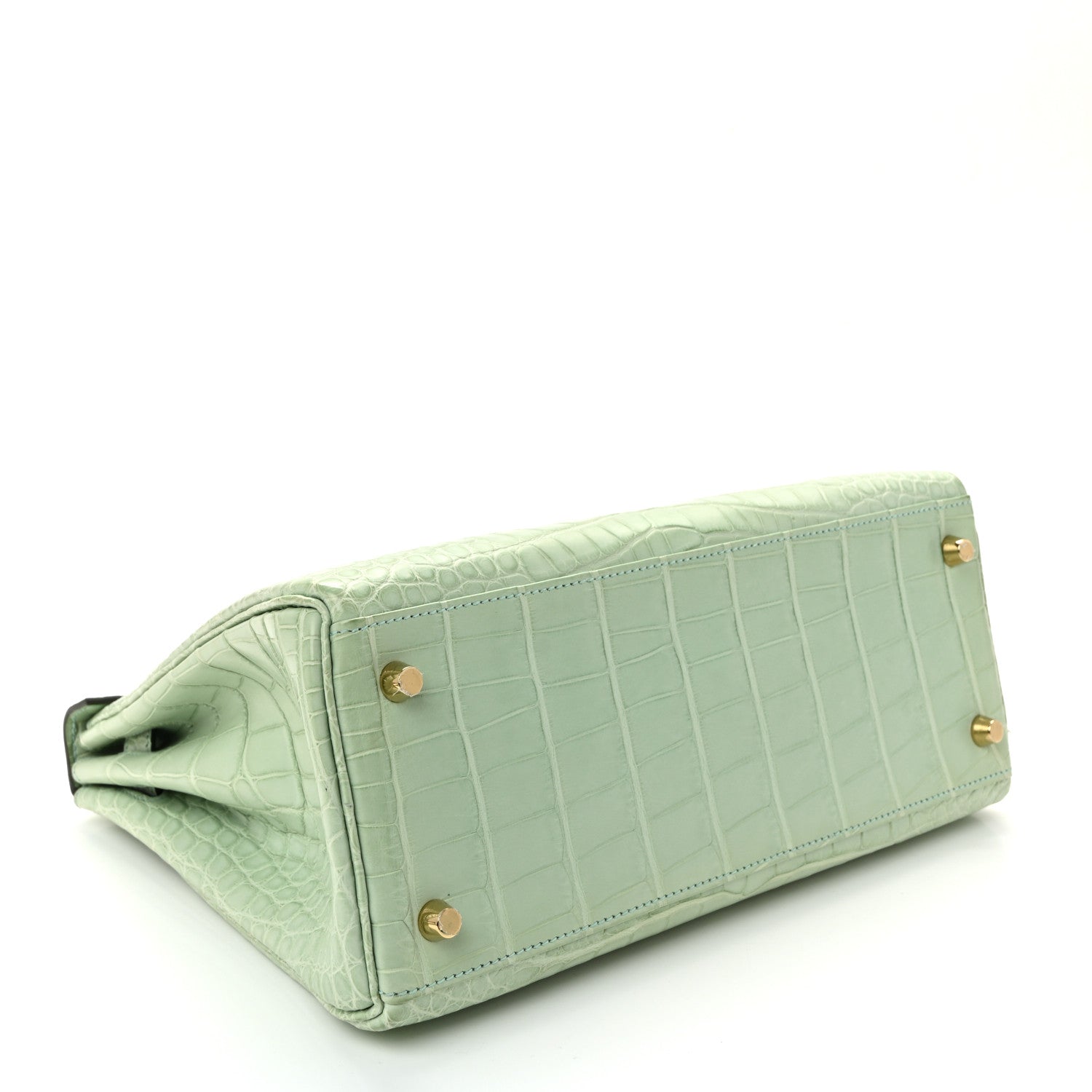 Matte Alligator Kelly Retourne 28 Vert D'eau