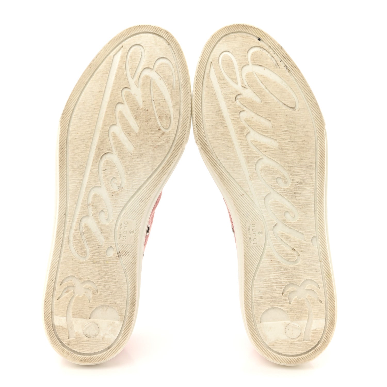 GG Monogram Calfskin Womens Low Top Sneakers 36.5 Pink Soft Pink