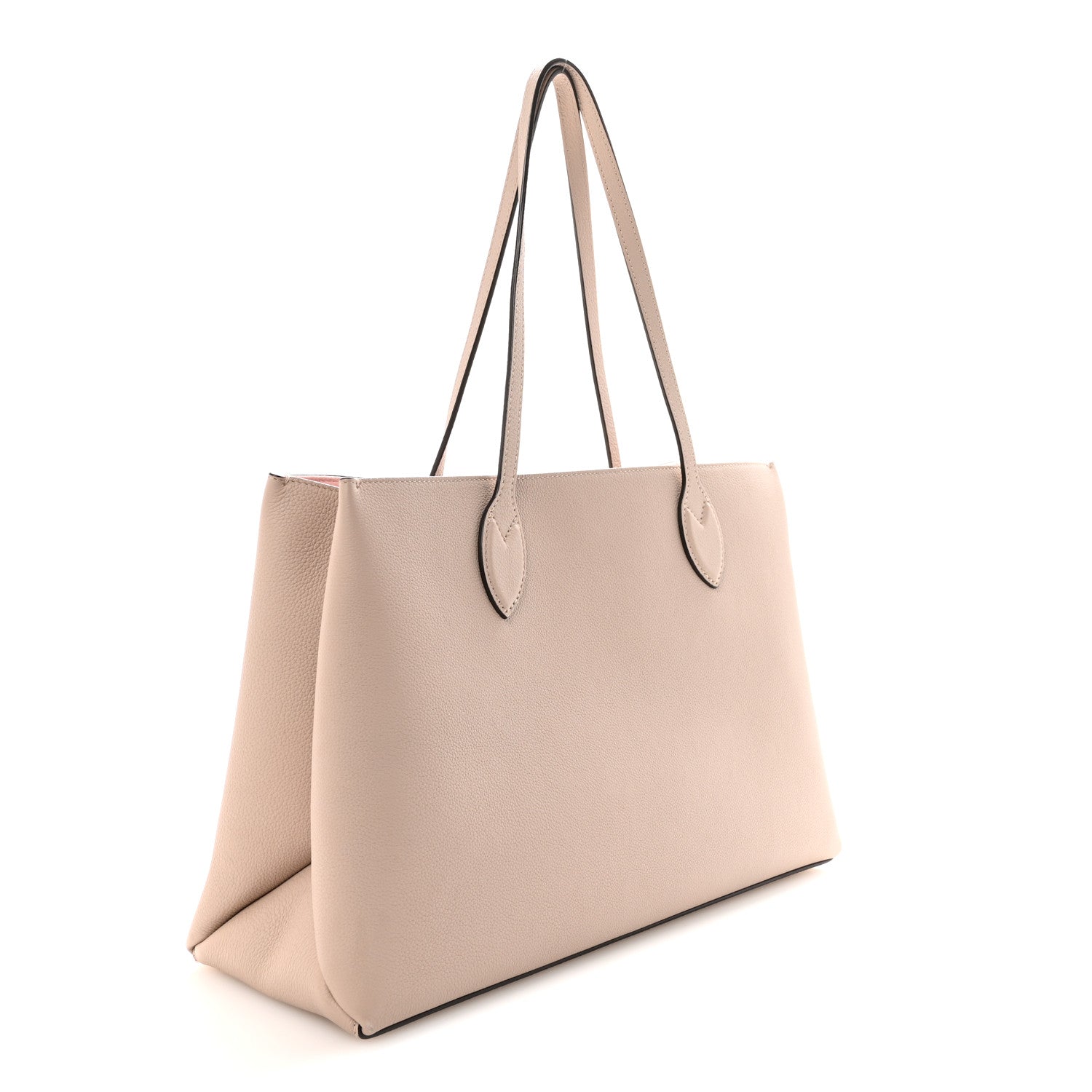Grained Calfskin Lockme Shopper Greige