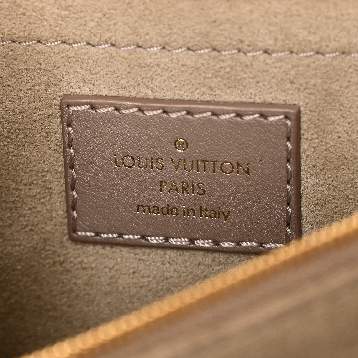 Calfskin LV New Wave Chain Bag Taupe