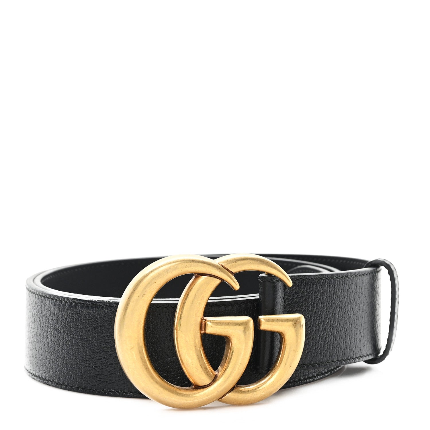 Textured Dollar Calfskin Double G 40mm Belt 90 36 Black