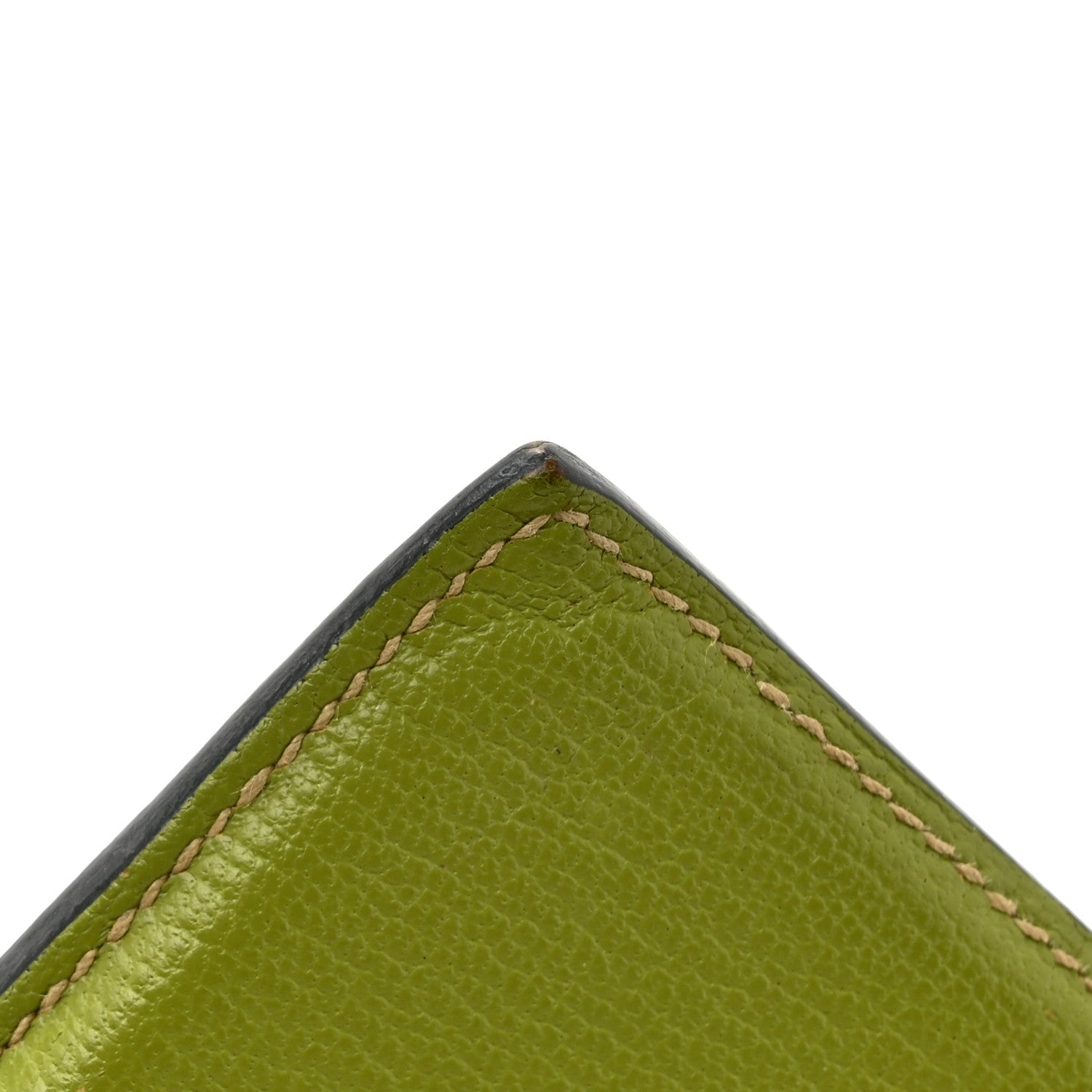 Ostrich Bearn Compact Wallet Vert Anis