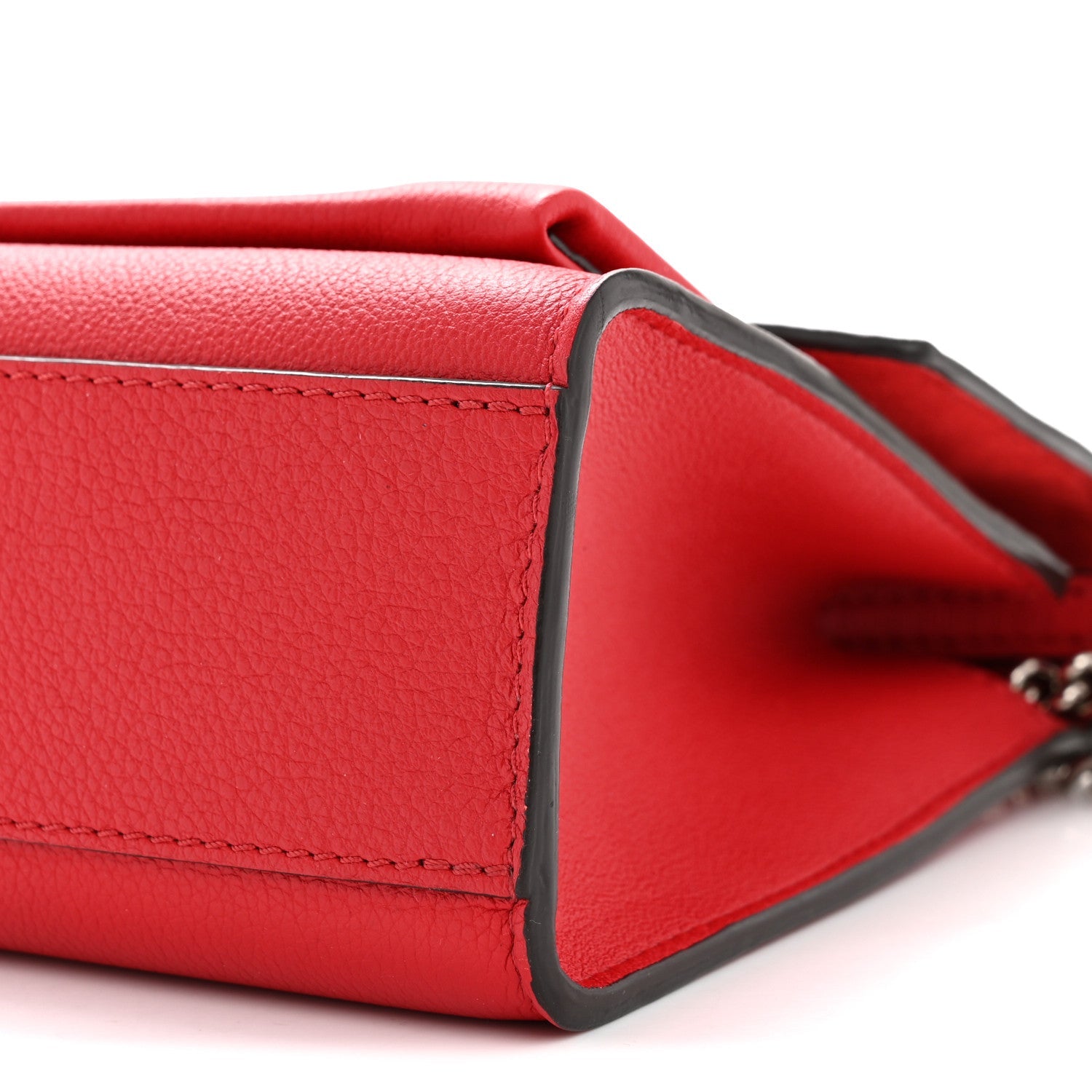 Soft Calfskin Mylockme Chain Bag BB Rubis