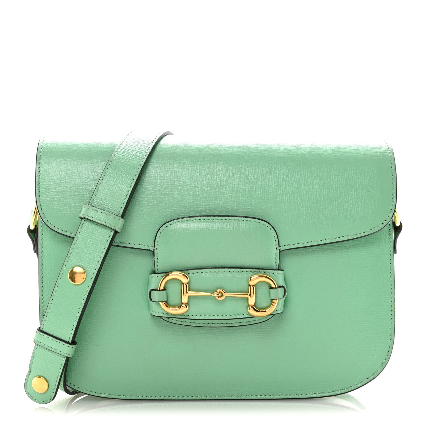 Azalea Calfskin Horsebit 1955 Shoulder Bag Light Green