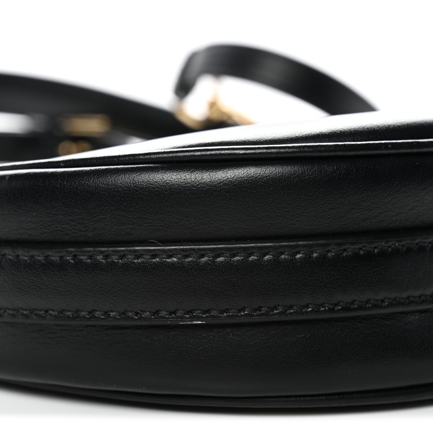 Soft Calfskin Arque Shoulder Bag Black