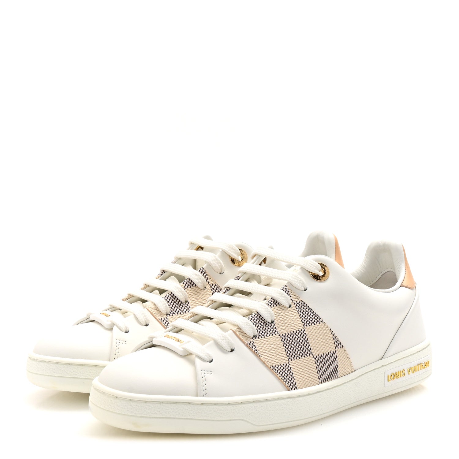 Damier Azur Front Row Sneaker 36 White