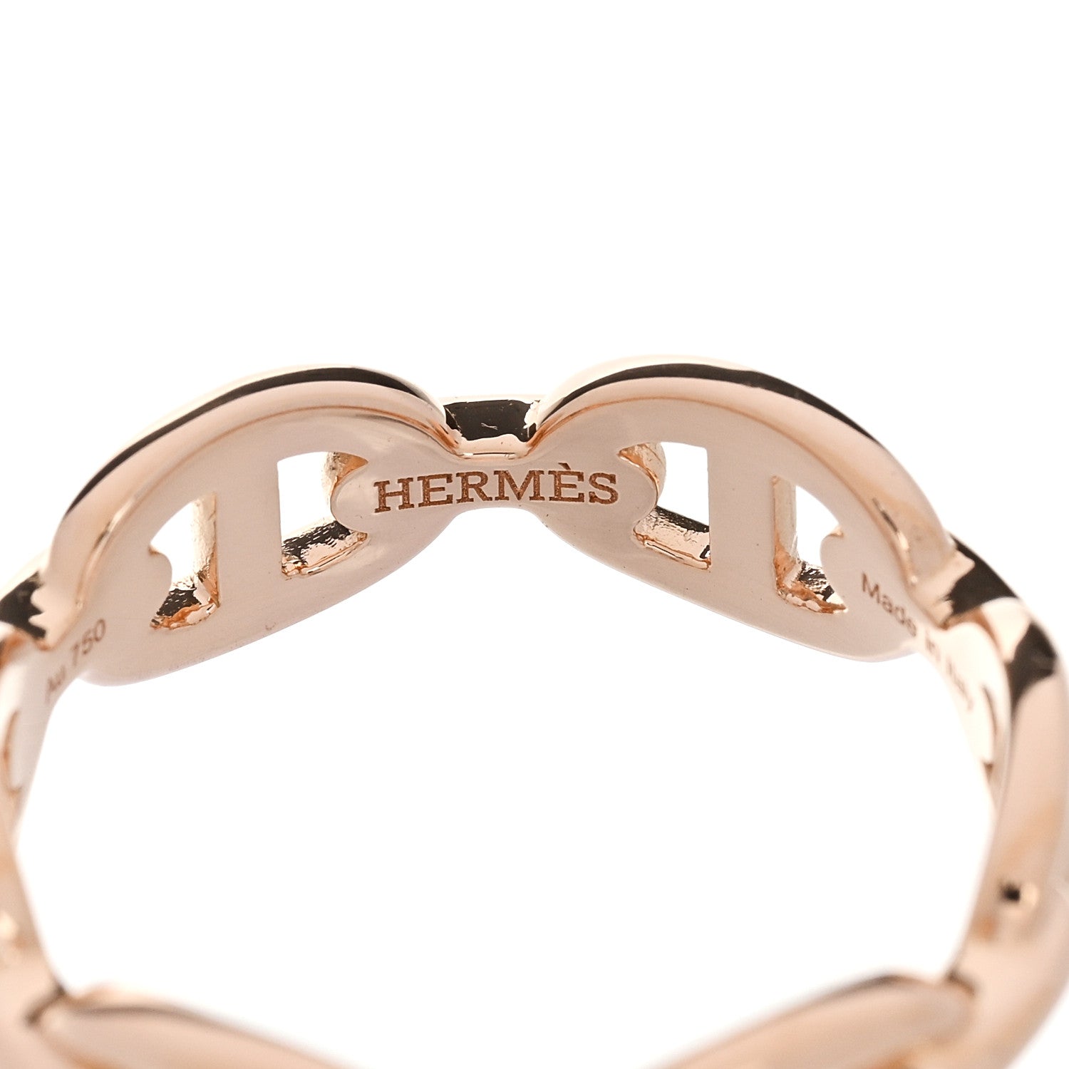 18K Rose Gold PM Chaine d'Ancre Enchainee Ring 53 6.5