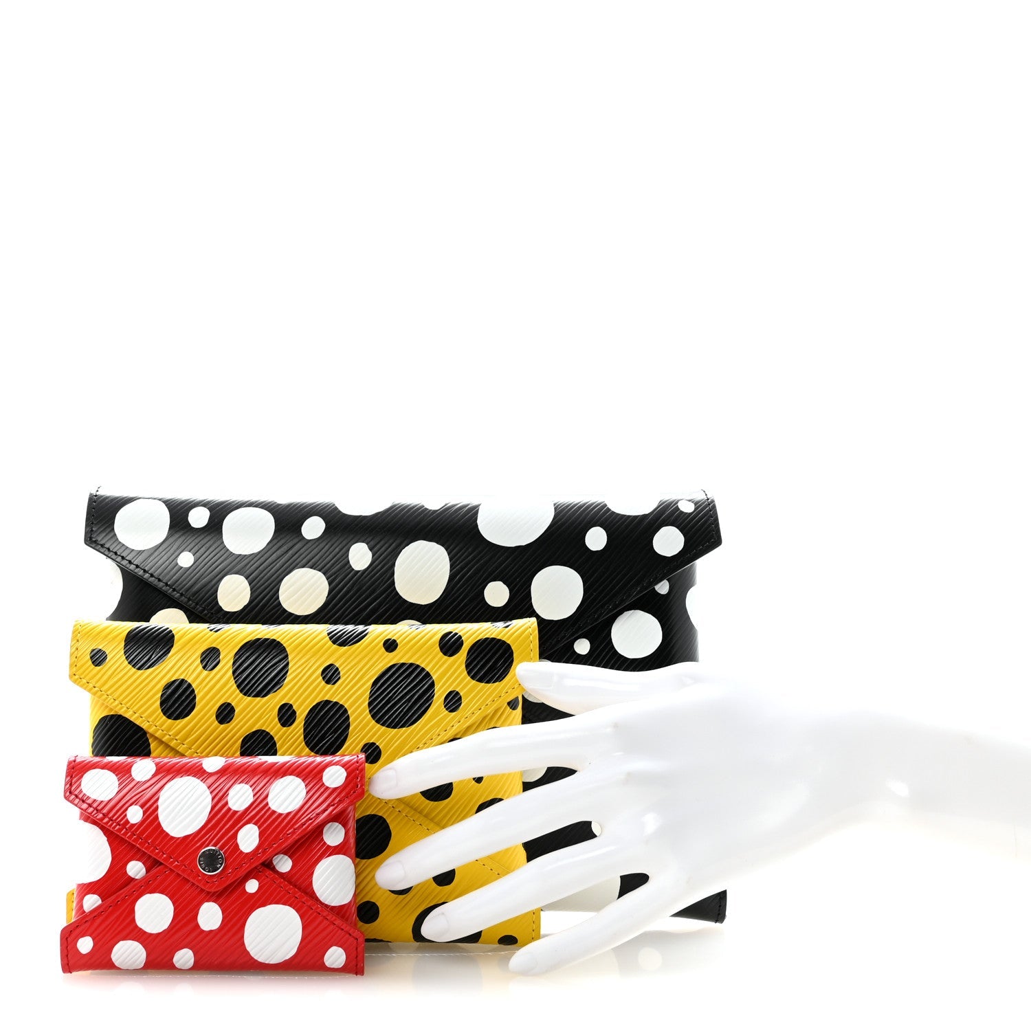 LV X YK Epi Kirigami Pochette Set Black Red Yellow