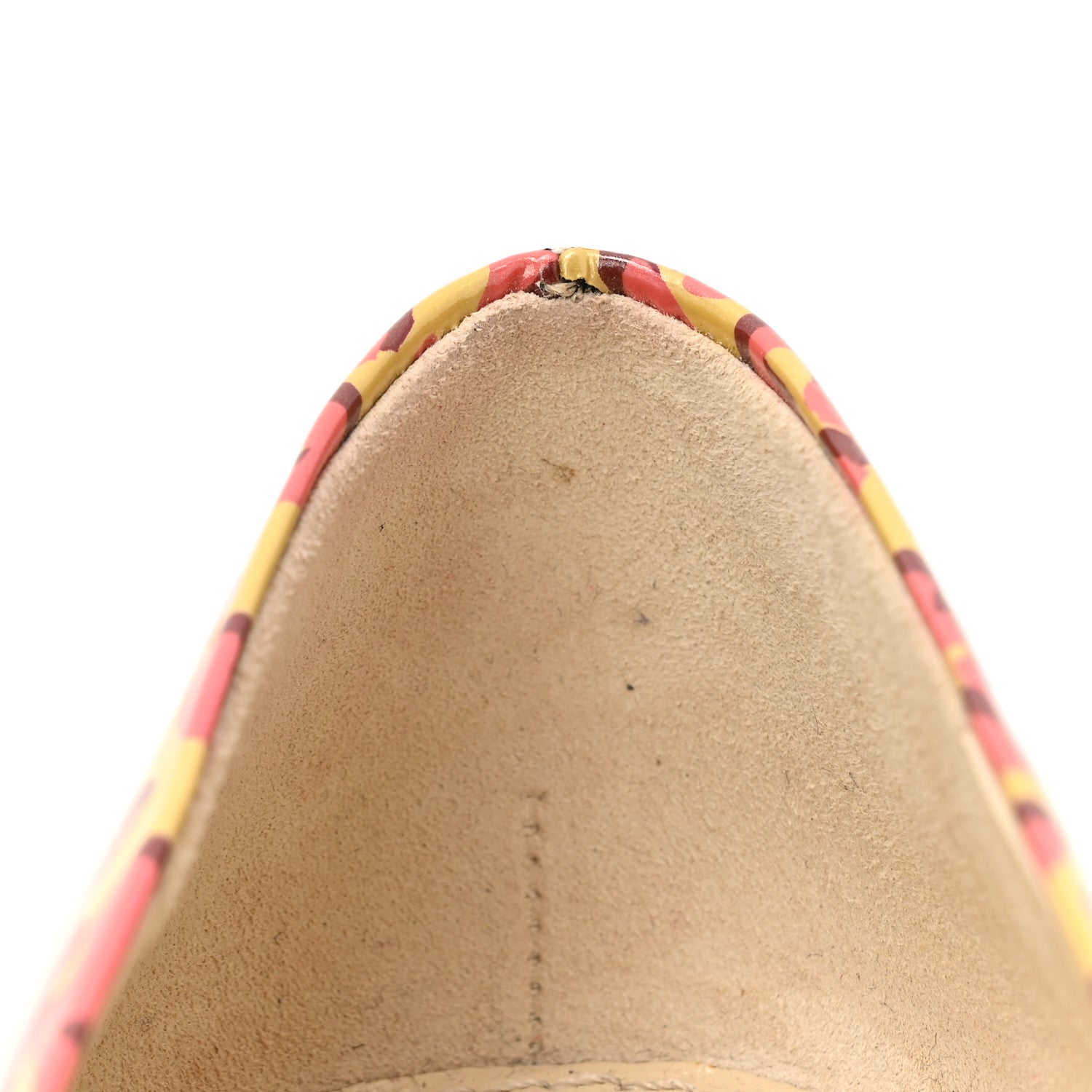Patent Leopard Ballet Flats 39 Blanc Corail
