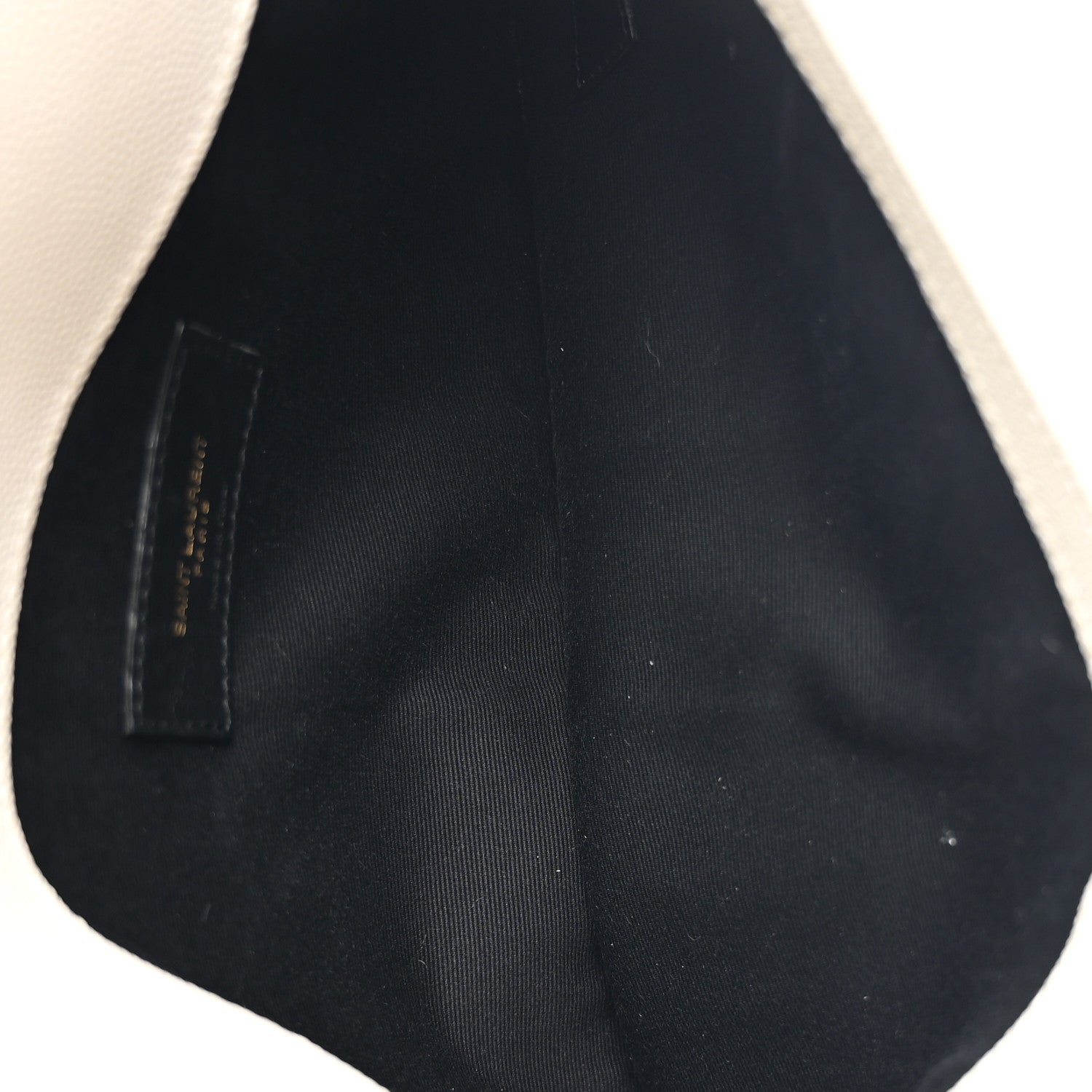Smooth Shiny Calfskin Uptown Pouch Crema Soft