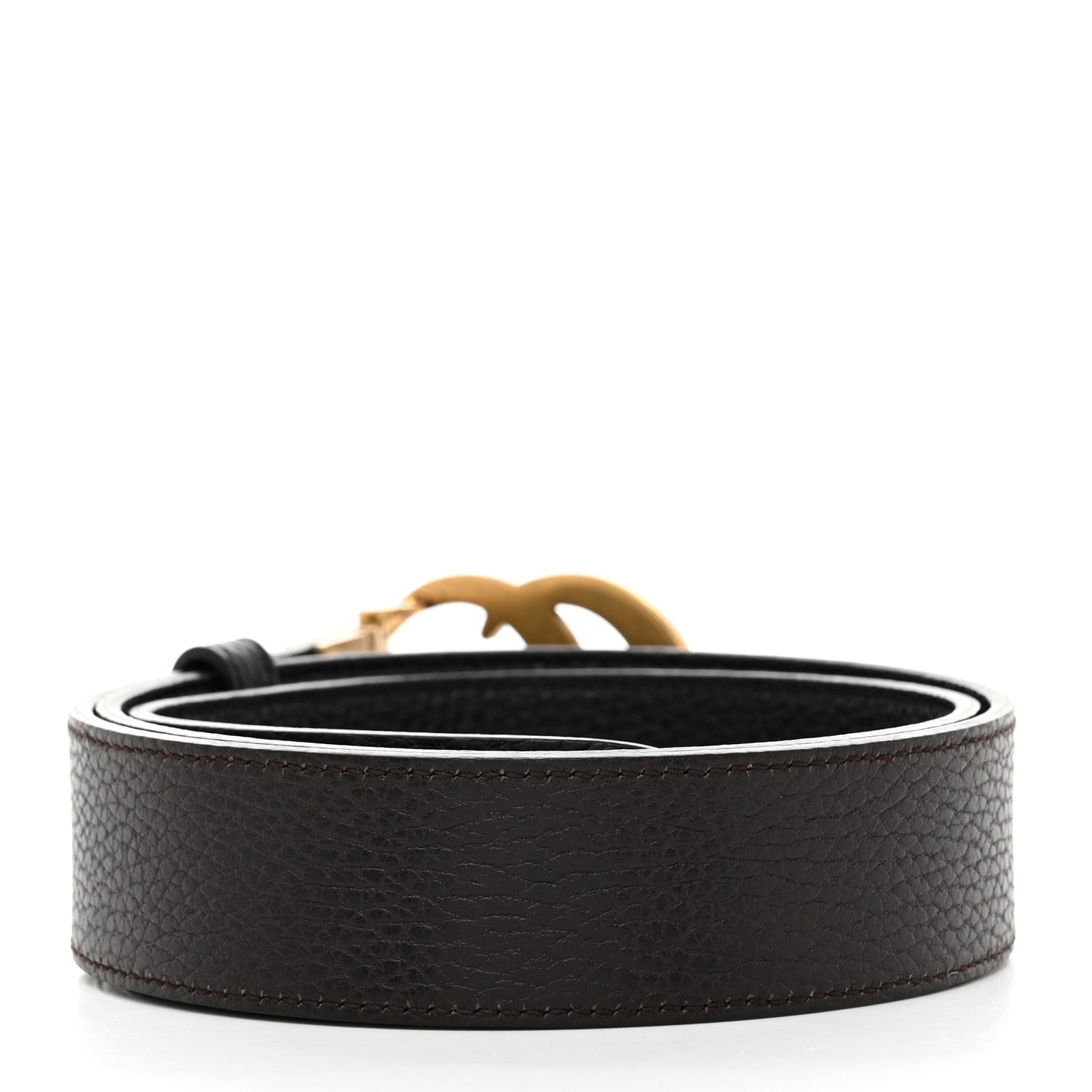 Calfskin Double G Reversible 37mm Belt 95 38 Black Cocoa