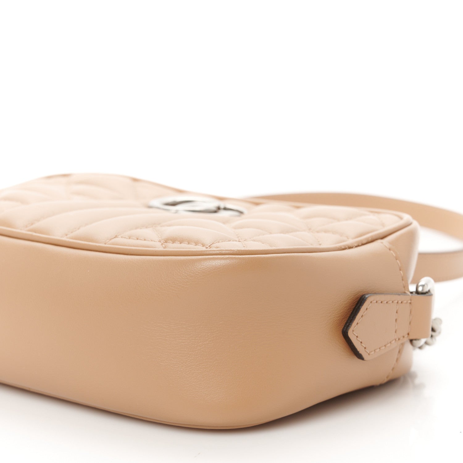Calfskin Matelasse Aria Mini GG Marmont Chain Shoulder Bag Camelia