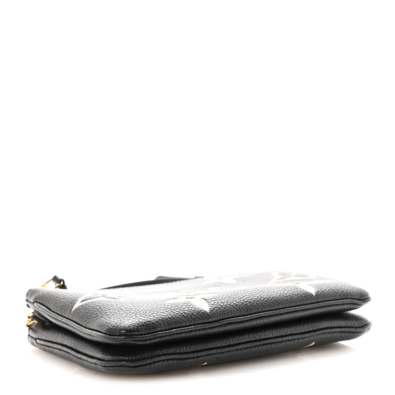 Empreinte Monogram Giant Double Zip Pochette Black Cream