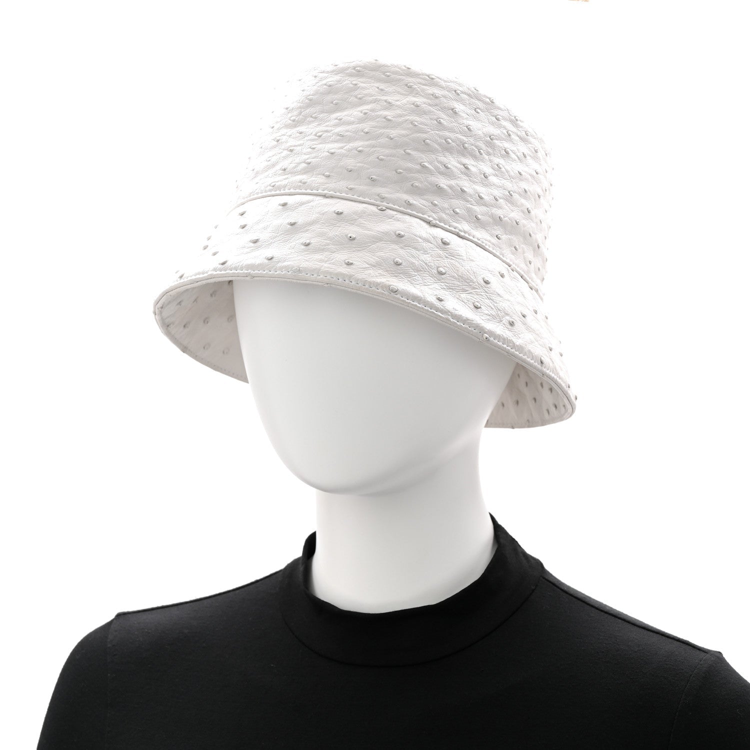 Ostrich Metal Triangle Womens Bucket Hat L White