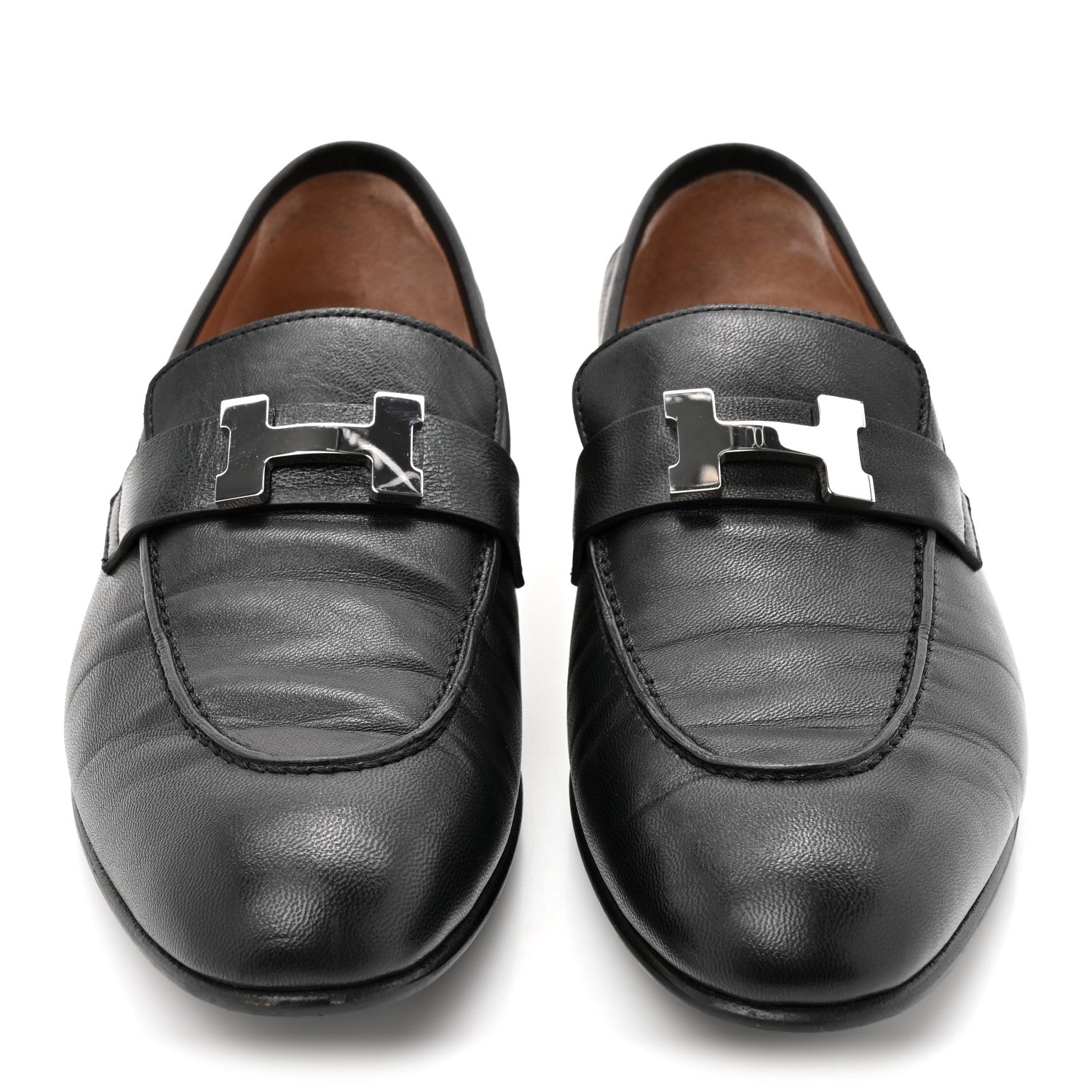 Goatskin Womens Paris Loafers 40 Black