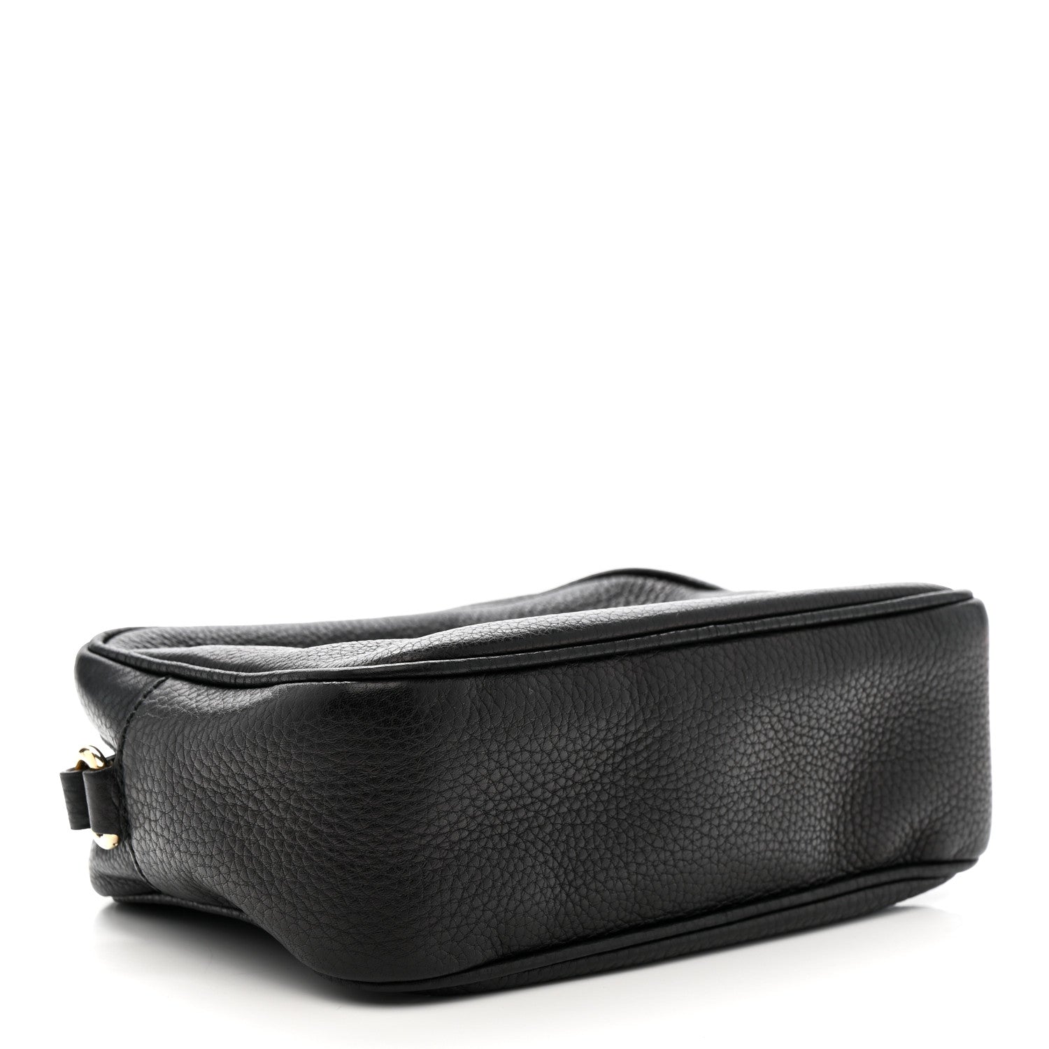 Pebbled Calfskin Small Soho Disco Bag Black