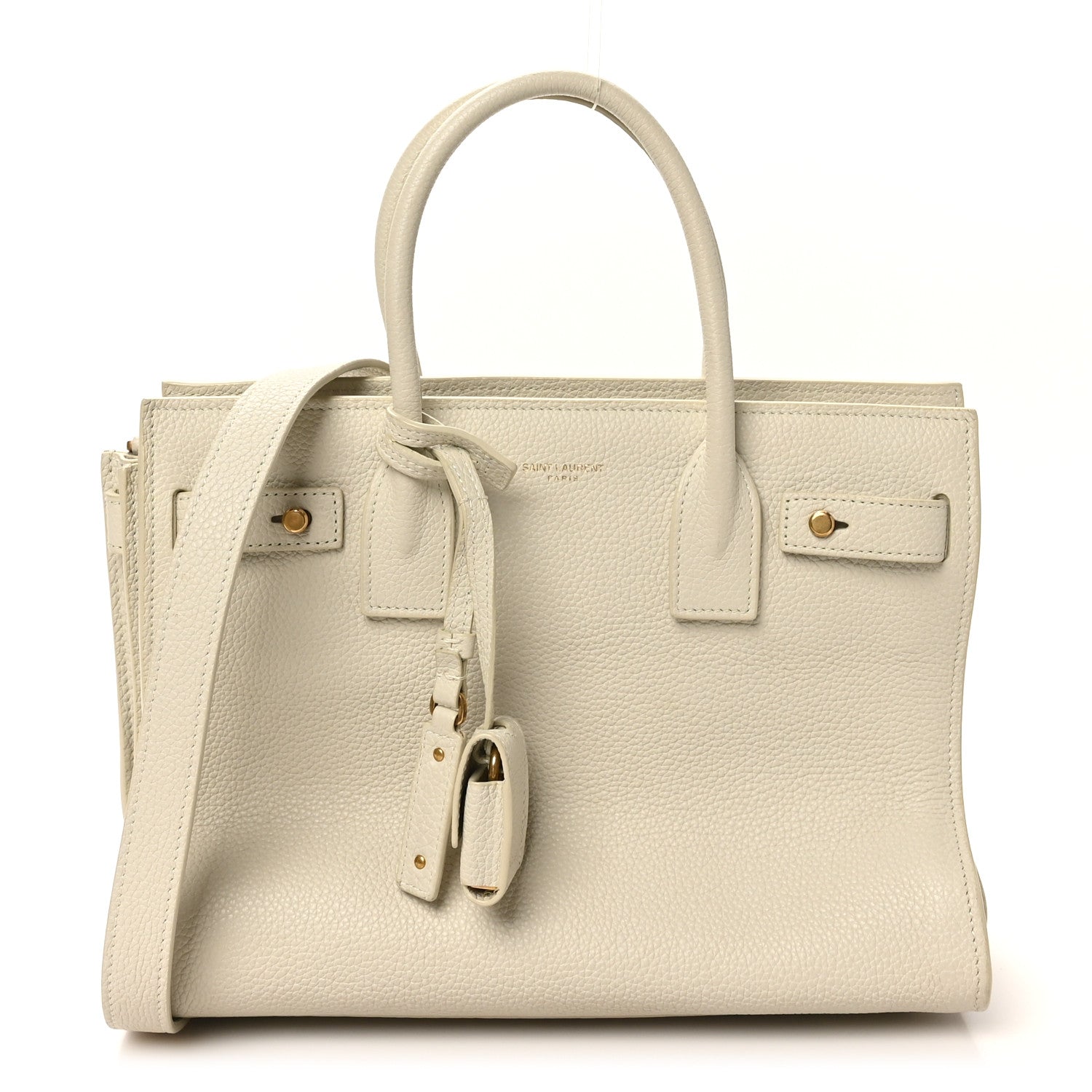 Grained Calfskin Baby Sac De Jour Souple Ivory