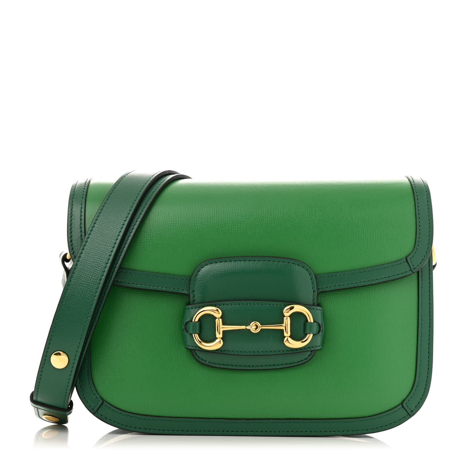 Azalea Calfskin Horsebit 1955 Shoulder Bag New Shamarock Emerald
