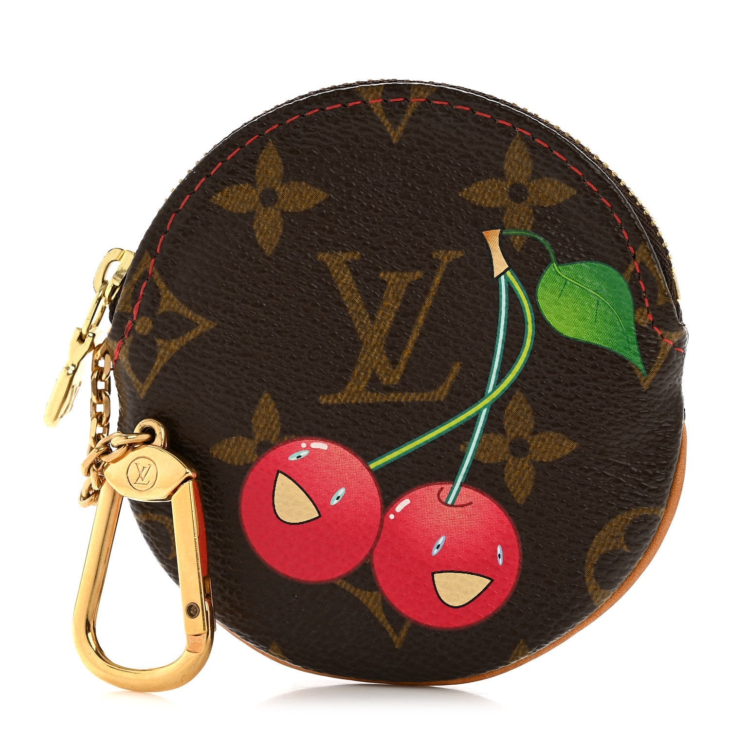 Monogram Cerises Round Coin Purse