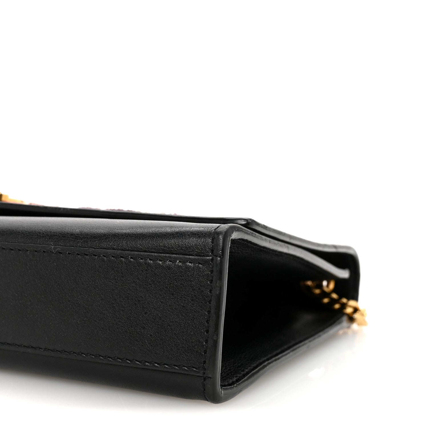 Lambskin Medium Cloud Star Monogram Kate Satchel Black