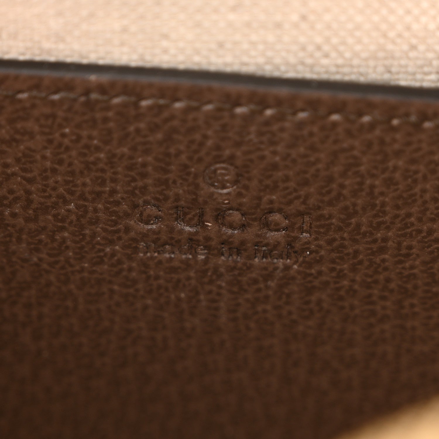 GG Supreme Monogram Textured Dollar Calfskin Web Mini Ophidia Top Handle Bag Beige Ebony New Acero