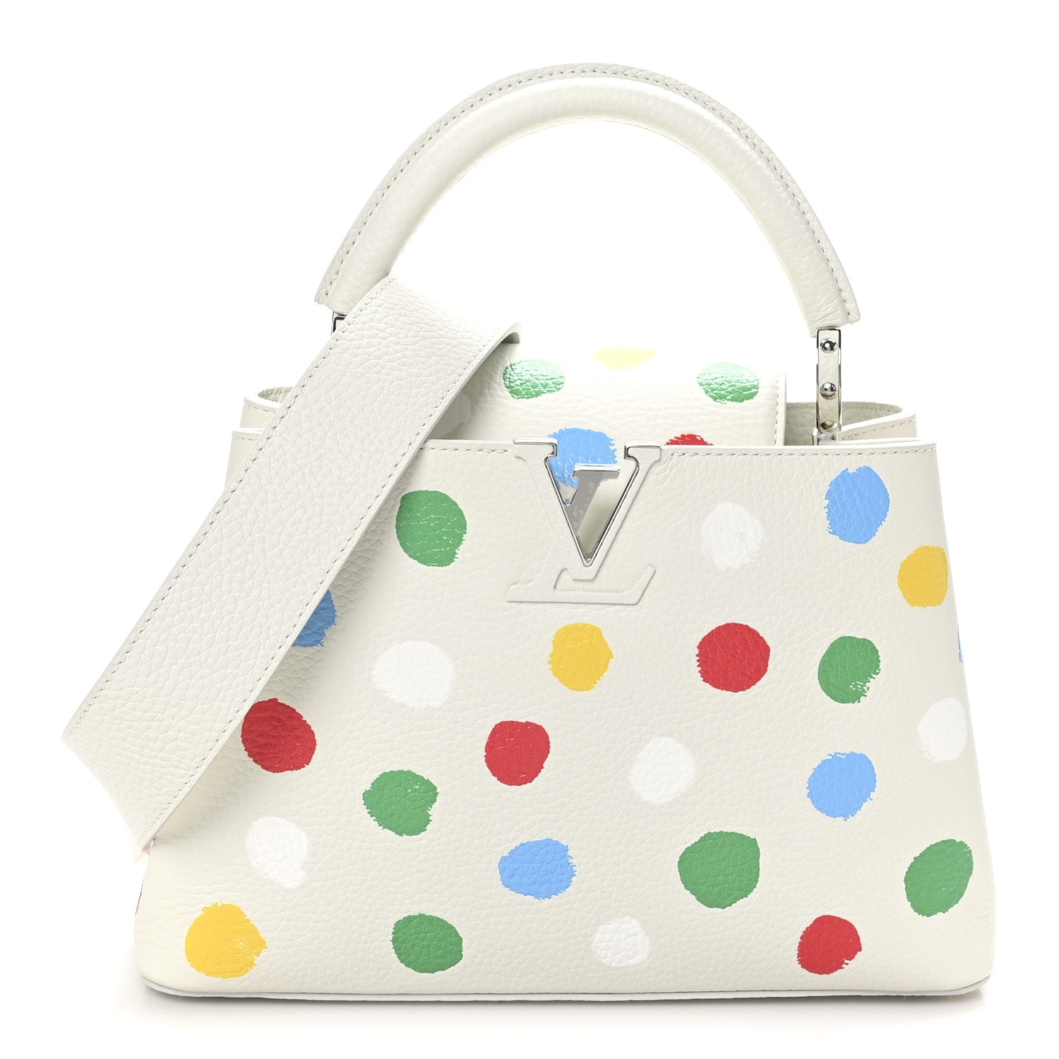 LV X YK Taurillon Capucines BB White