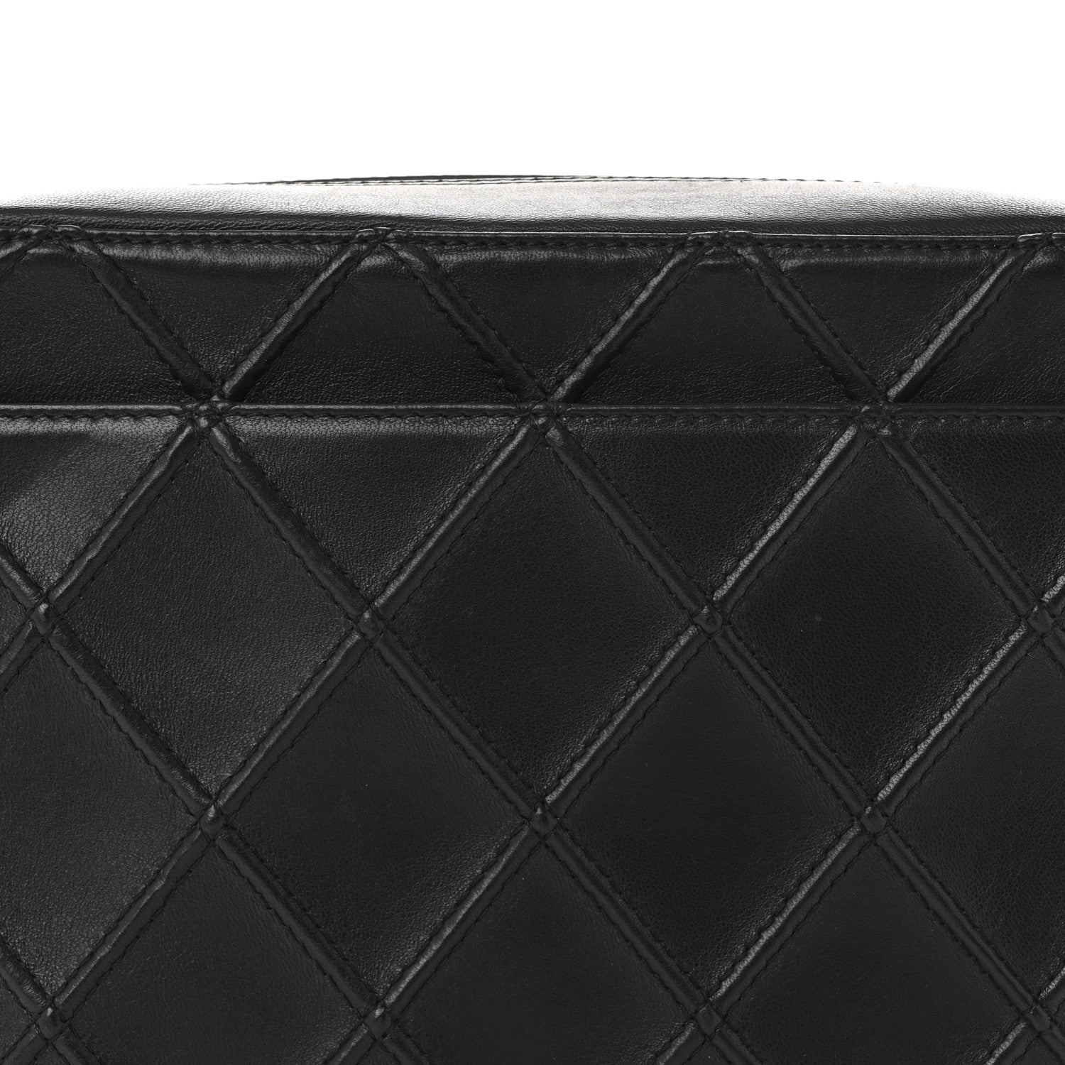 Lambskin Stitched Camera Case Black