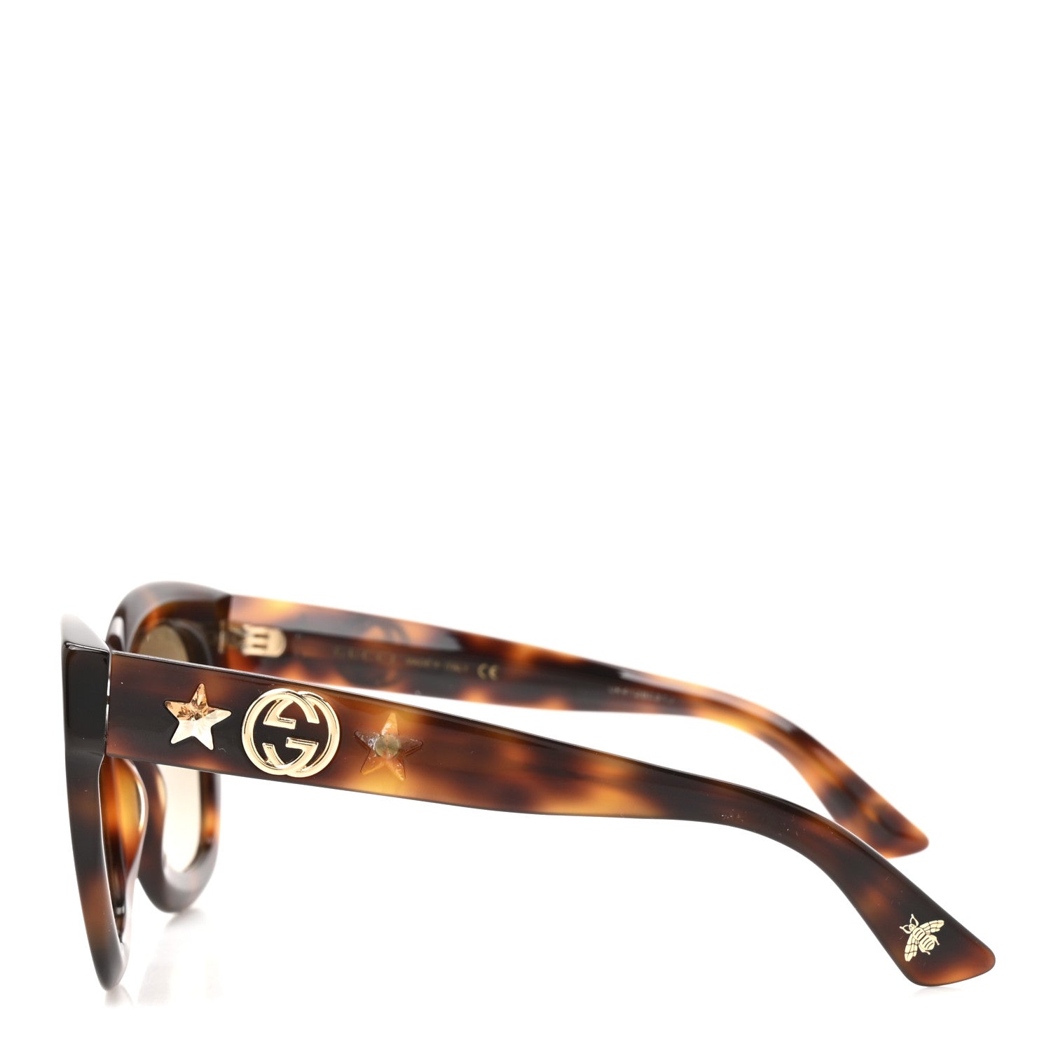 Round Frame Star Sunglasses GG0208S Tortoise