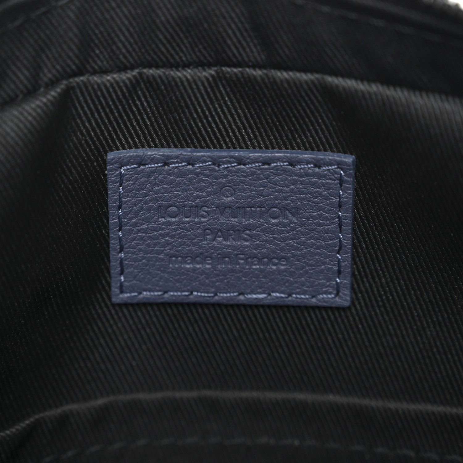 Calfskin Monogram Shadow Trio Messenger Navy River Blue