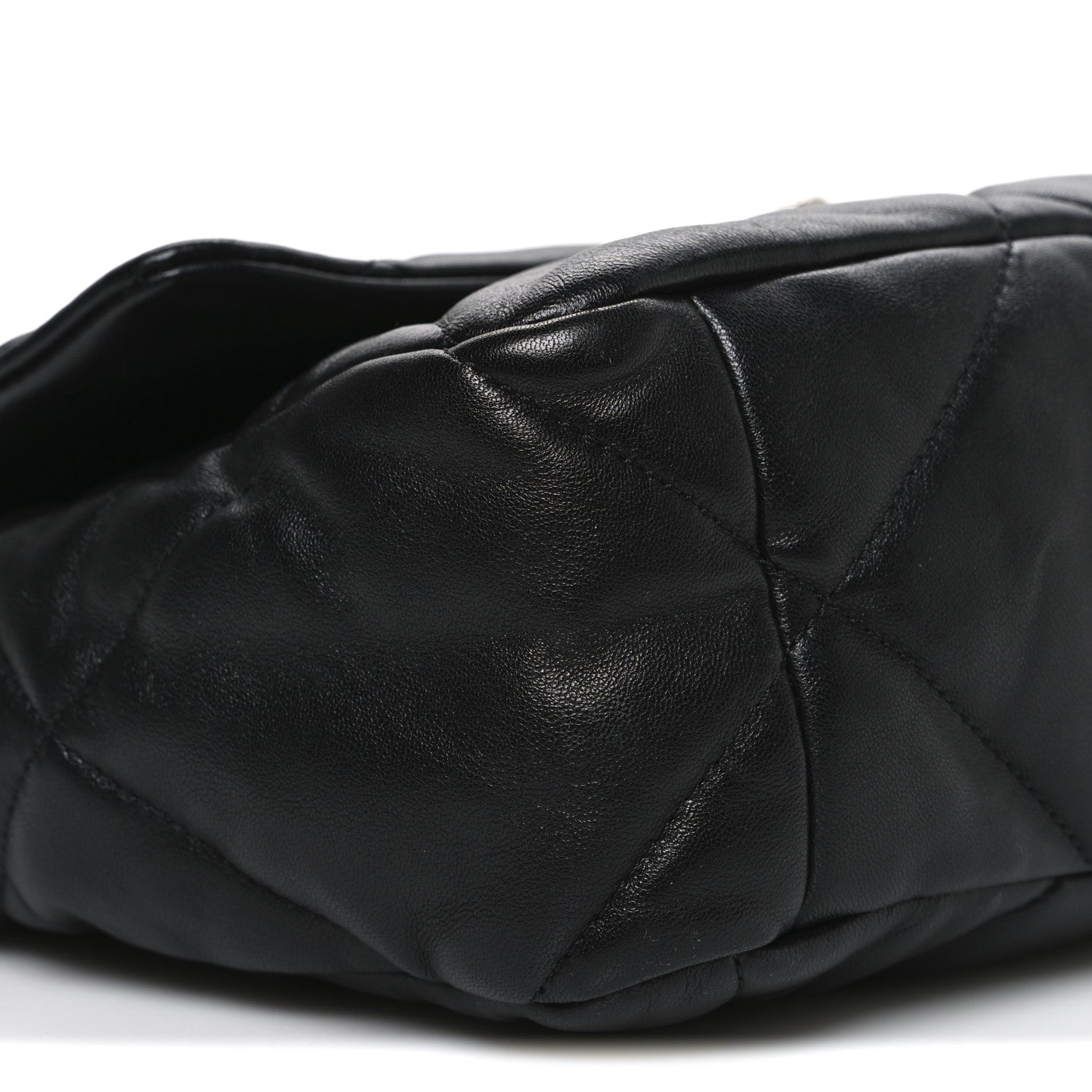 Lambskin Quilted Large Chanel 19 Flap Black
