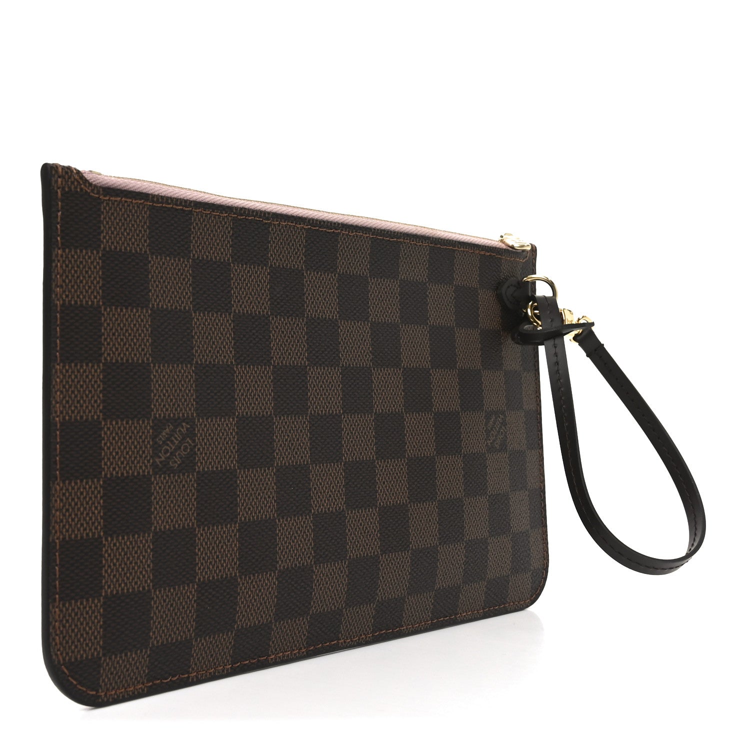 Damier Ebene Neverfull MM GM Pochette Rose Ballerine