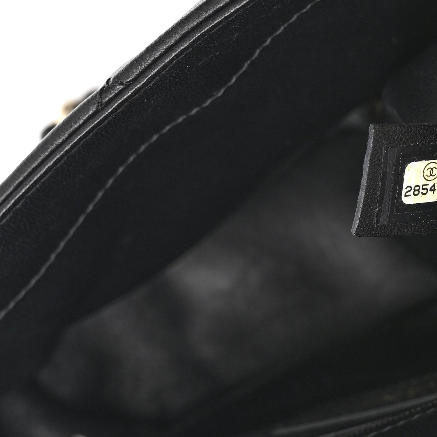 Lambskin Quilted Small Easy Carry Flap Black