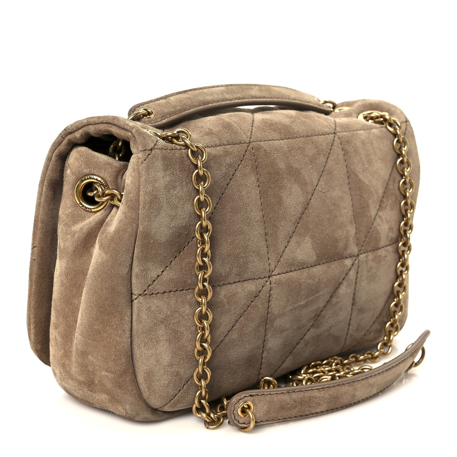 Suede Matelasse Monogram Mini Jamie 4.3 Whisper Pink