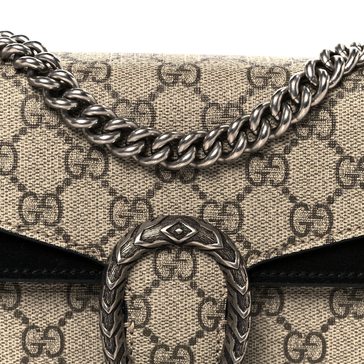 GG Supreme Monogram Mini Dionysus Shoulder Bag Black