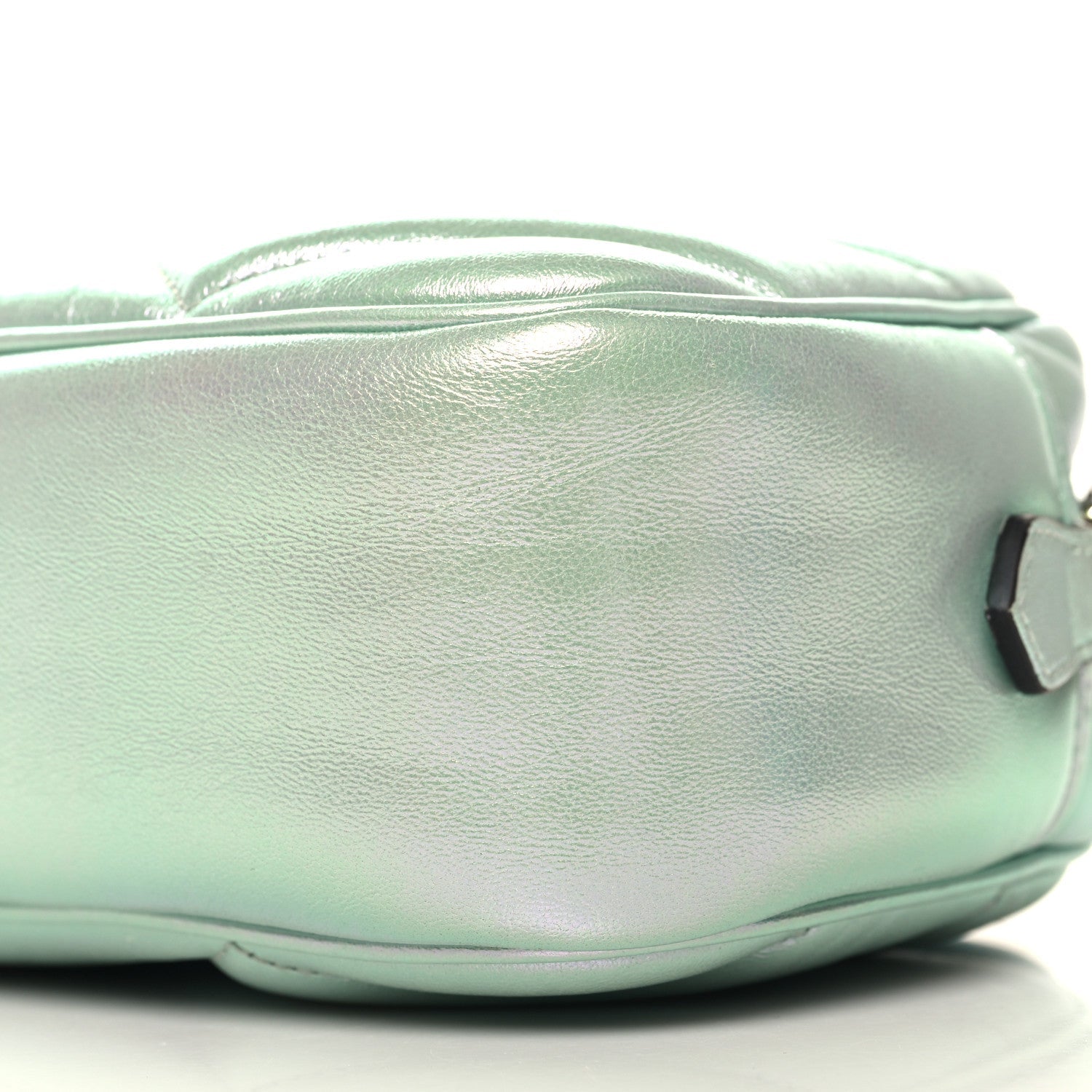 Iridescent Nappa Chevron Matelasse Small GG Marmont Chain Shoulder Bag Iridescent Salvy Green